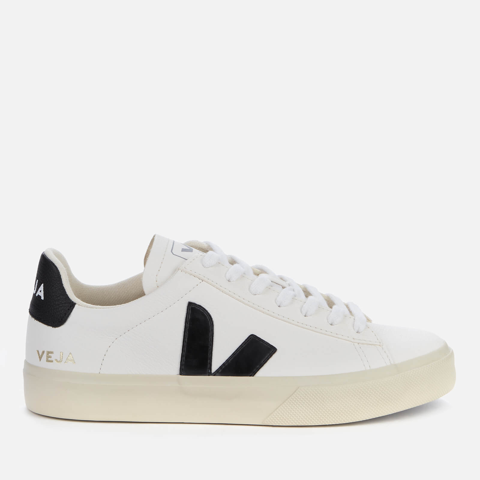 Veja Women’s Campo Chrome Free Leather Trainers - Extra White/Black