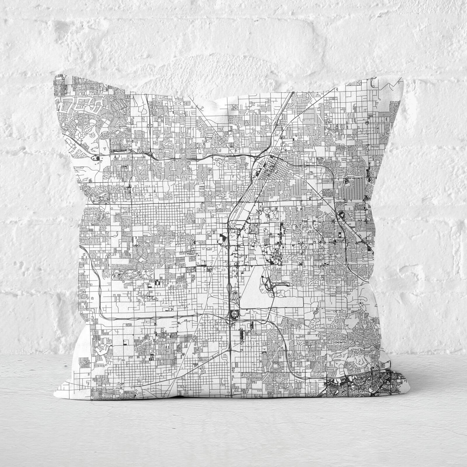 Las Vegas City Map Square Cushion - 50x50cm - Soft Touch