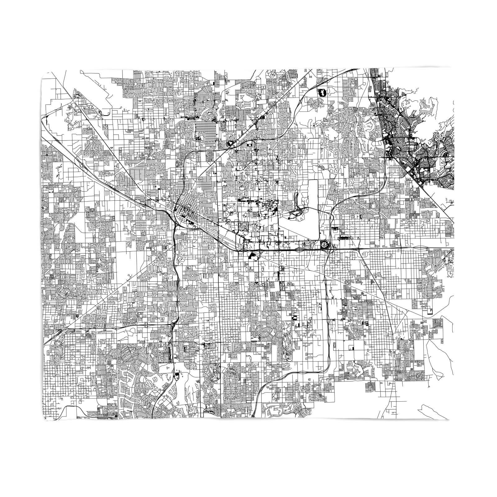 Las Vegas City Map Fleece Blanket