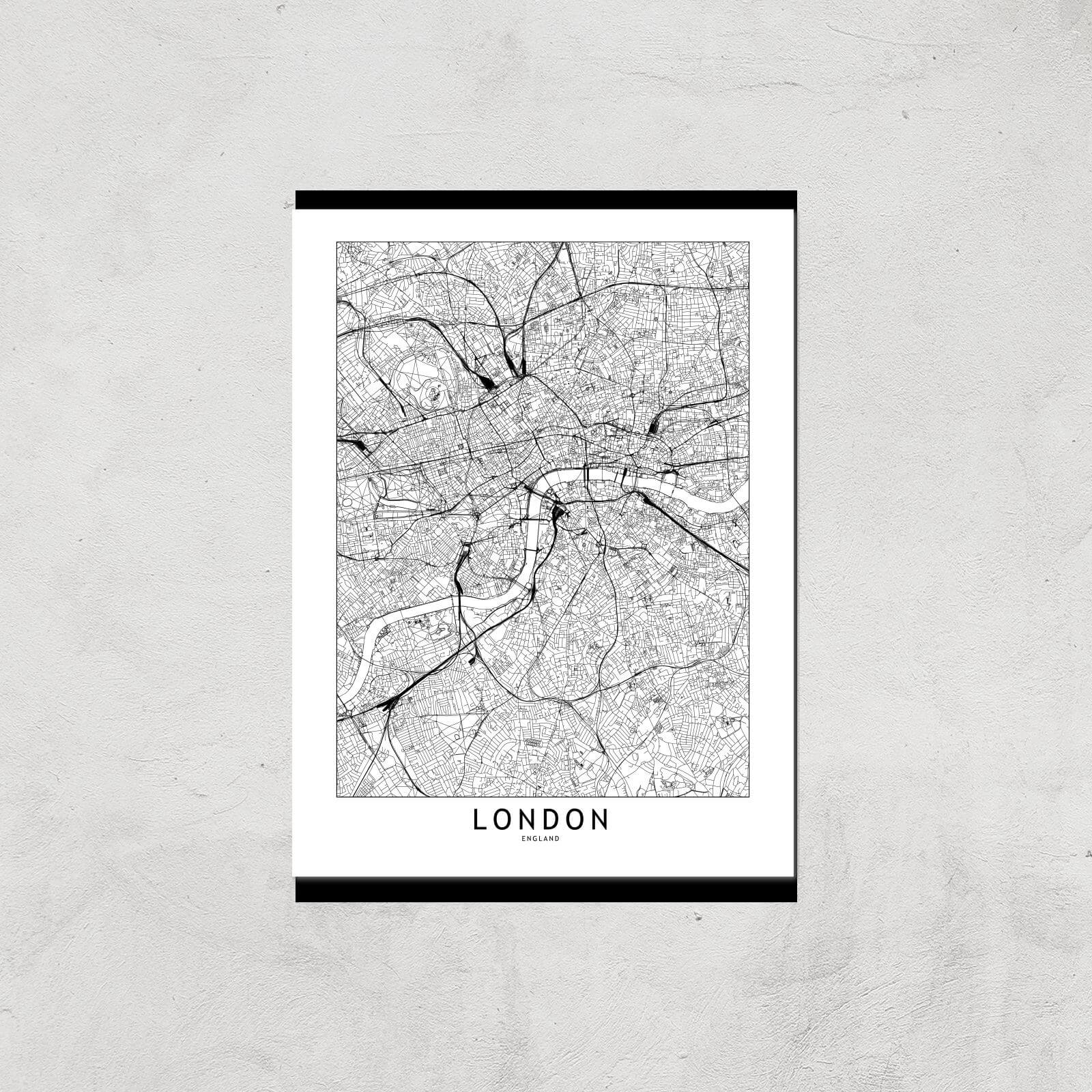 London Light City Map Giclee Art Print - A3 - Print Only