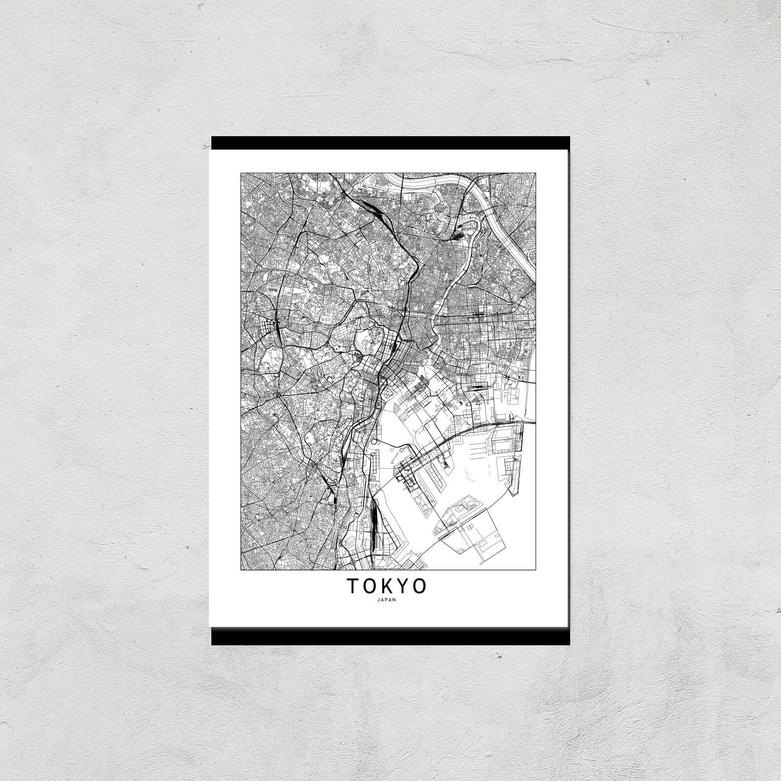 Tokyo Light City Map Giclee Art Print - A3 - Print Only