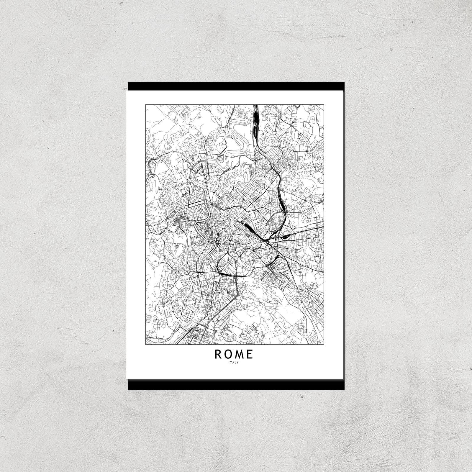 Rome Light City Map Giclee Art Print - A3 - Print Only