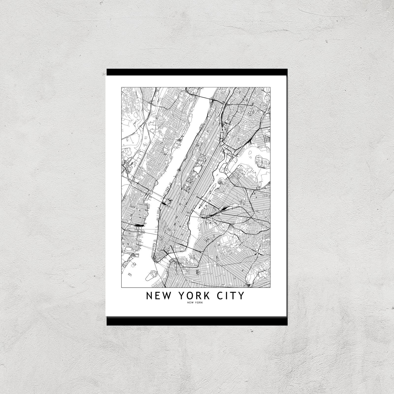 New York Light City Map Giclee Art Print - A2 - Print Only