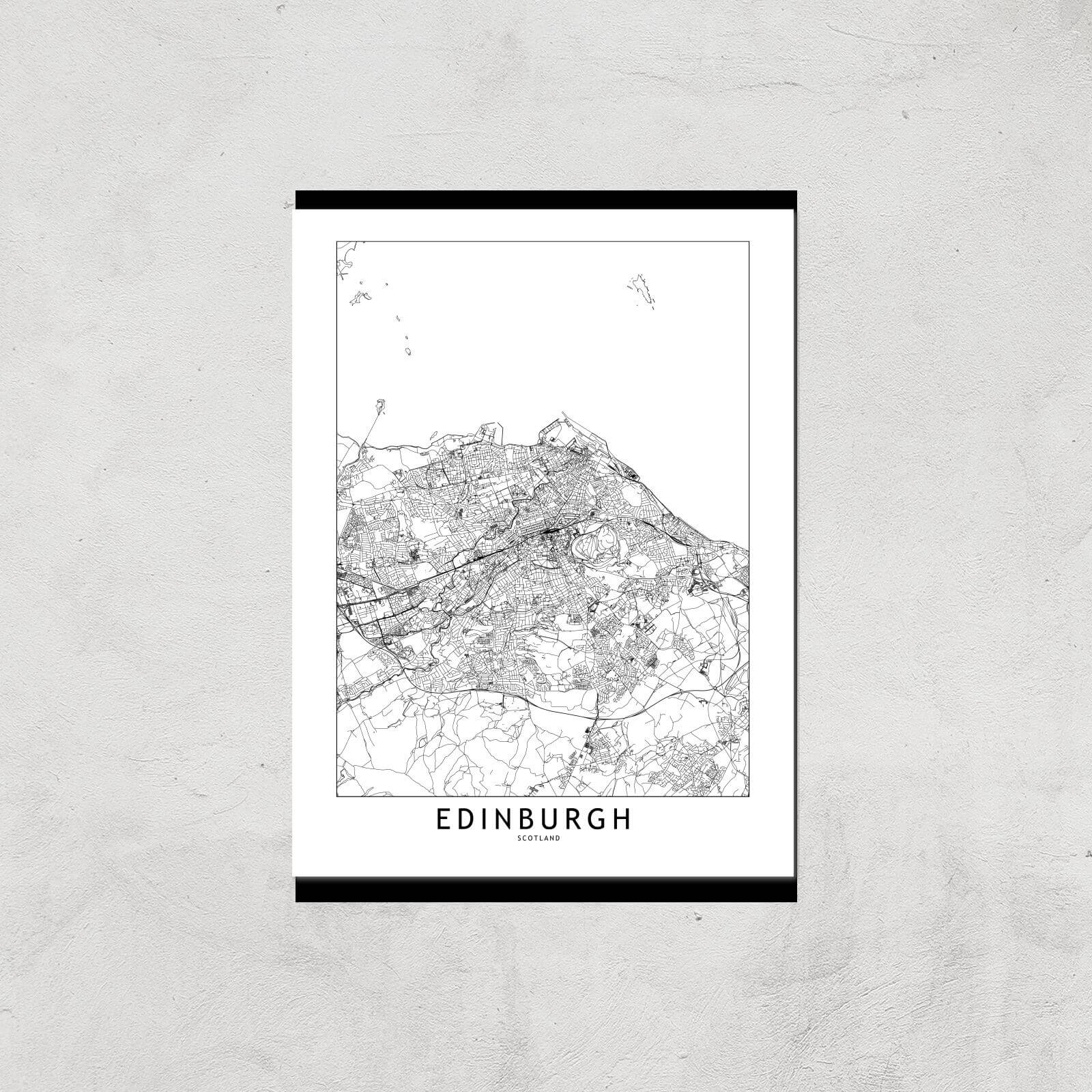 Edinburgh Light City Map Giclee Art Print - A2 - Print Only