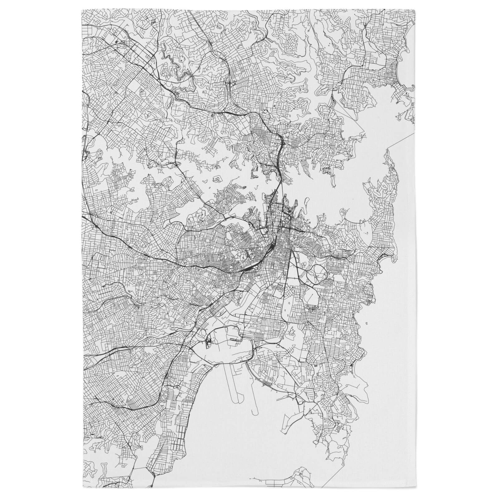 Sydney City Map Tea Towel