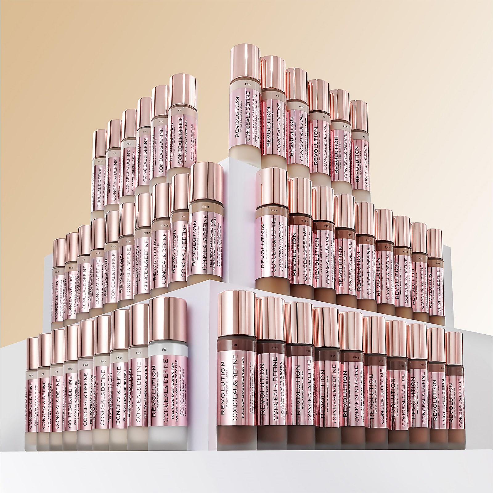 Thumbnail - Makeup Revolution Conceal & Define Foundation (Verschiedene Farbtöne) - F0.7