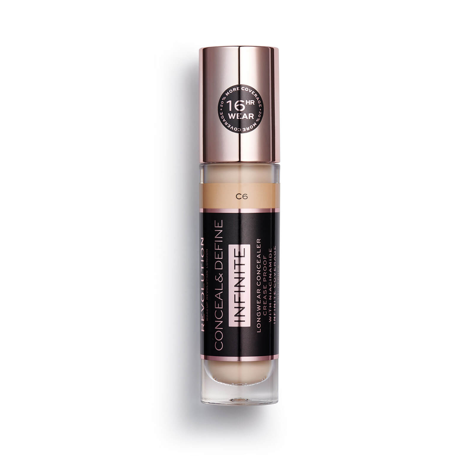 Makeup Revolution Conceal & Define Infinite Longwear Concealer XL 9ml (Various Shades) - C6