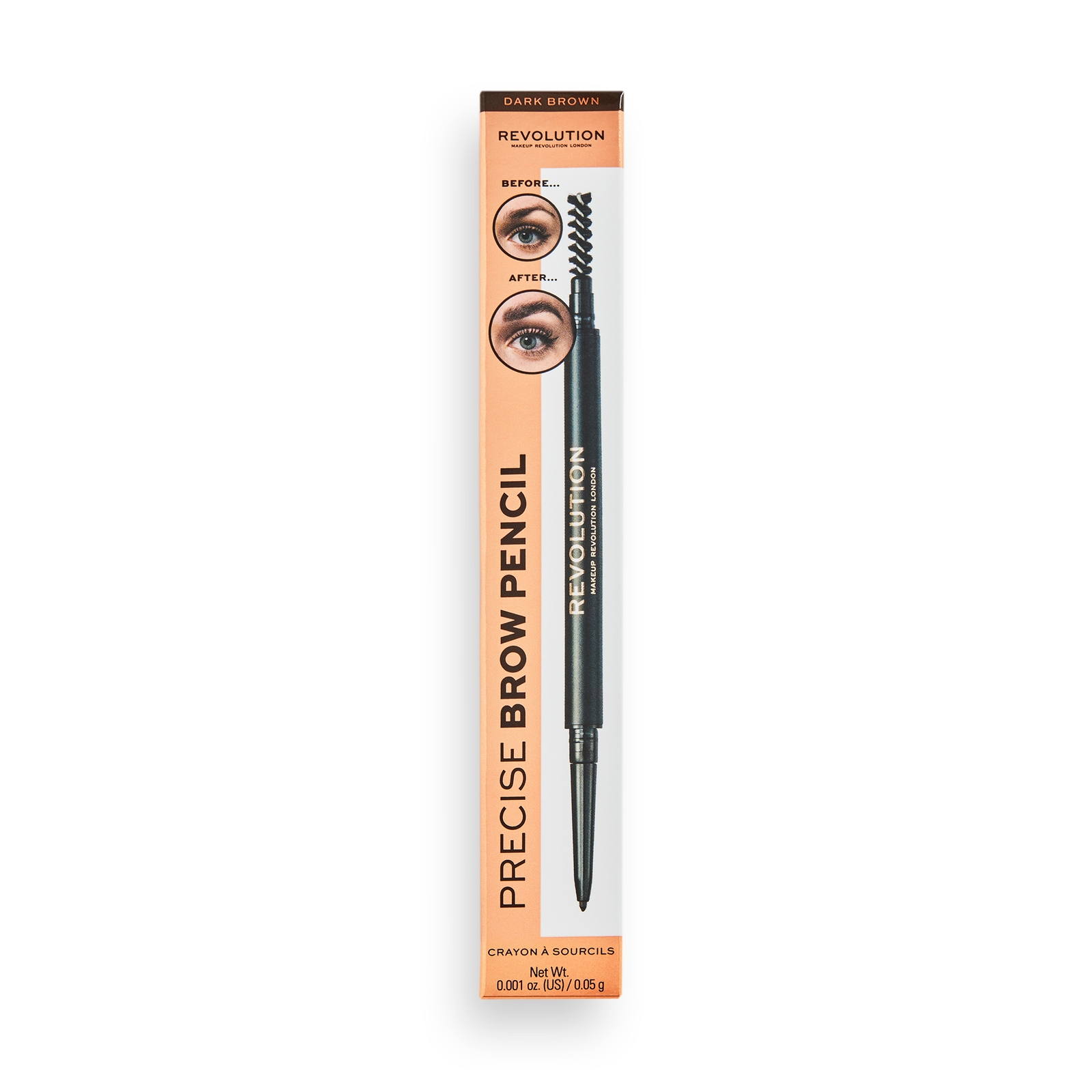 Thumbnail - Makeup Revolution Precise Brow Pencil 0.05g (Various Shades) - Dark Brown