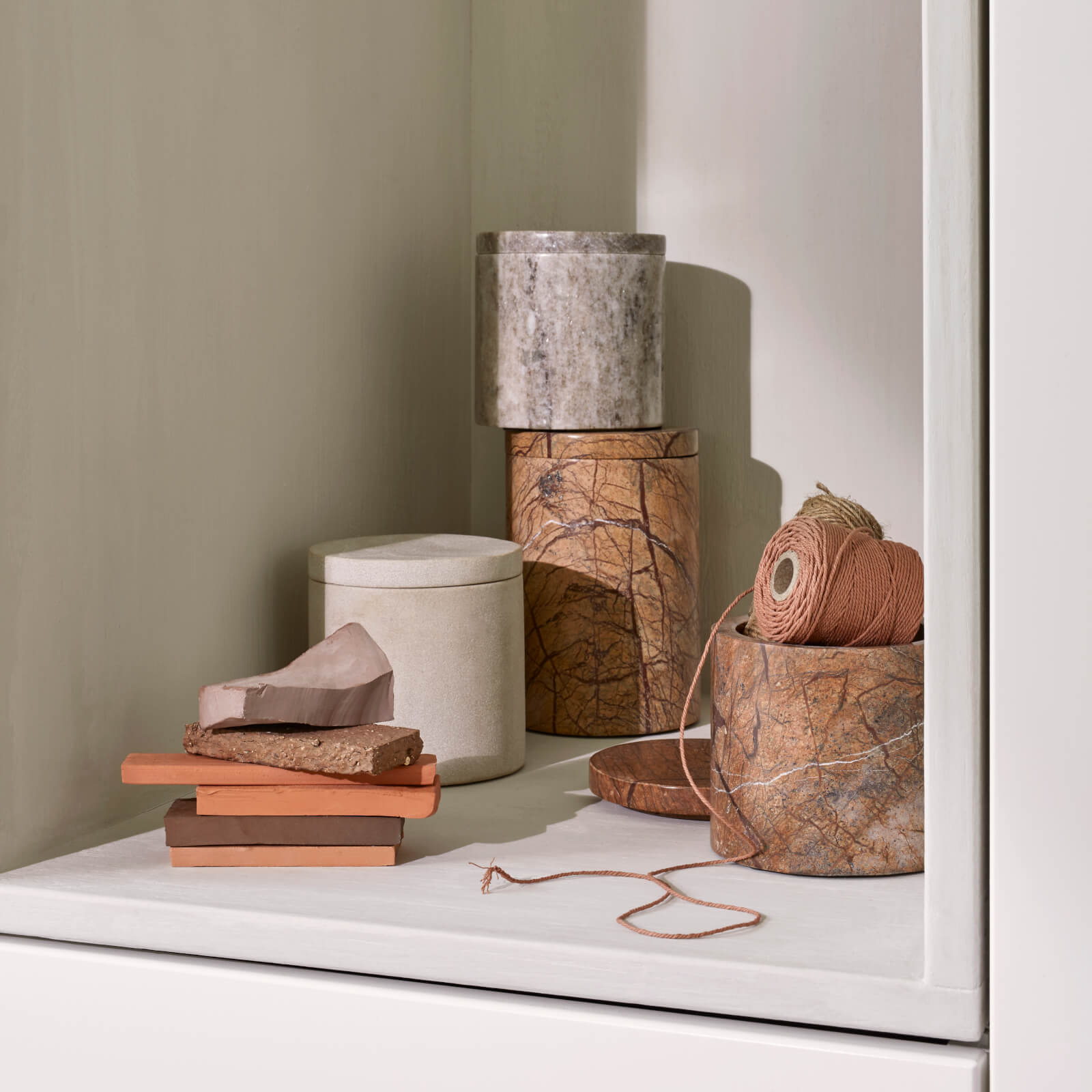 Broste Copenhagen - Osvald Dose – Brauner Marmor - Klein