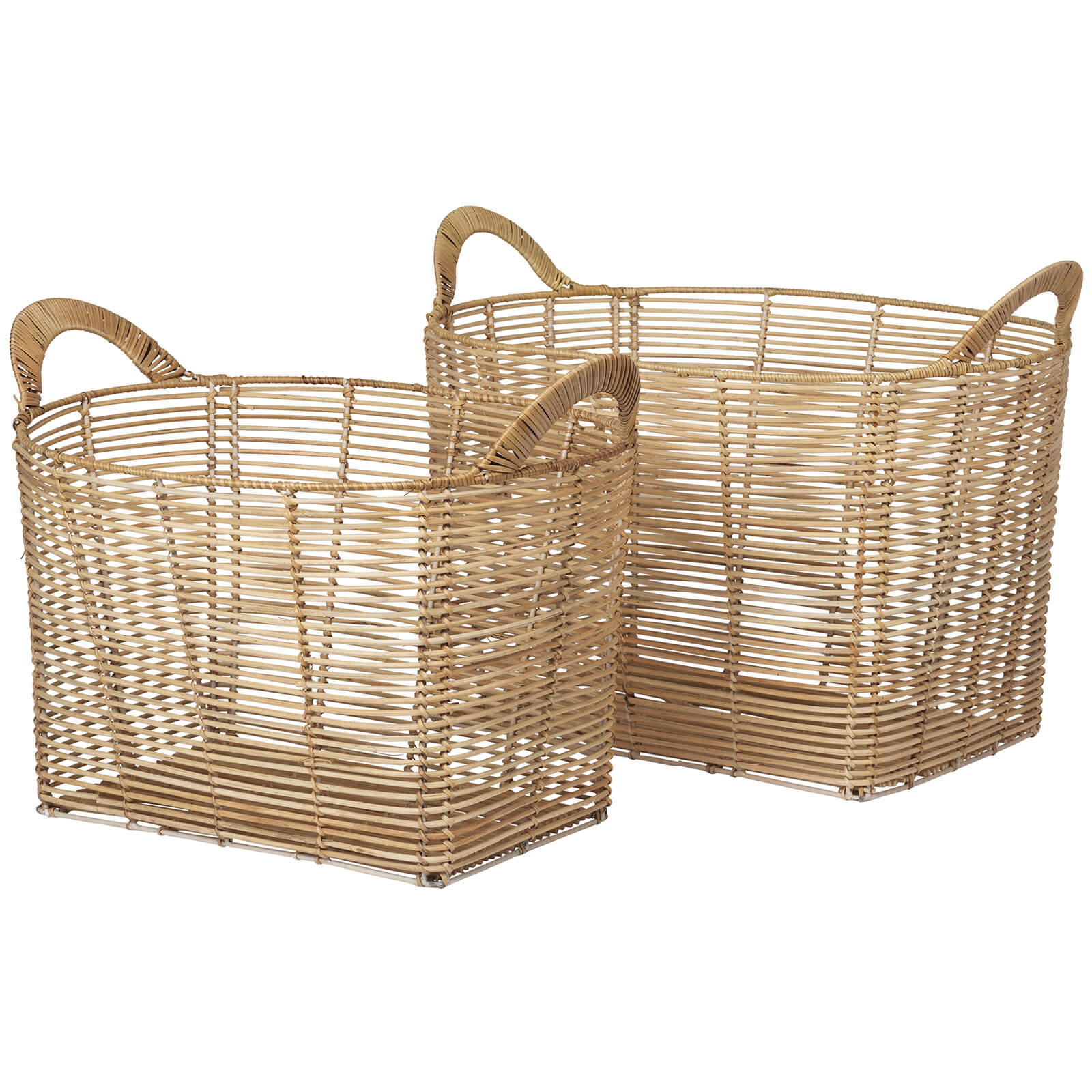 Broste Copenhagen Safi Rattan Baskets - Set of 2