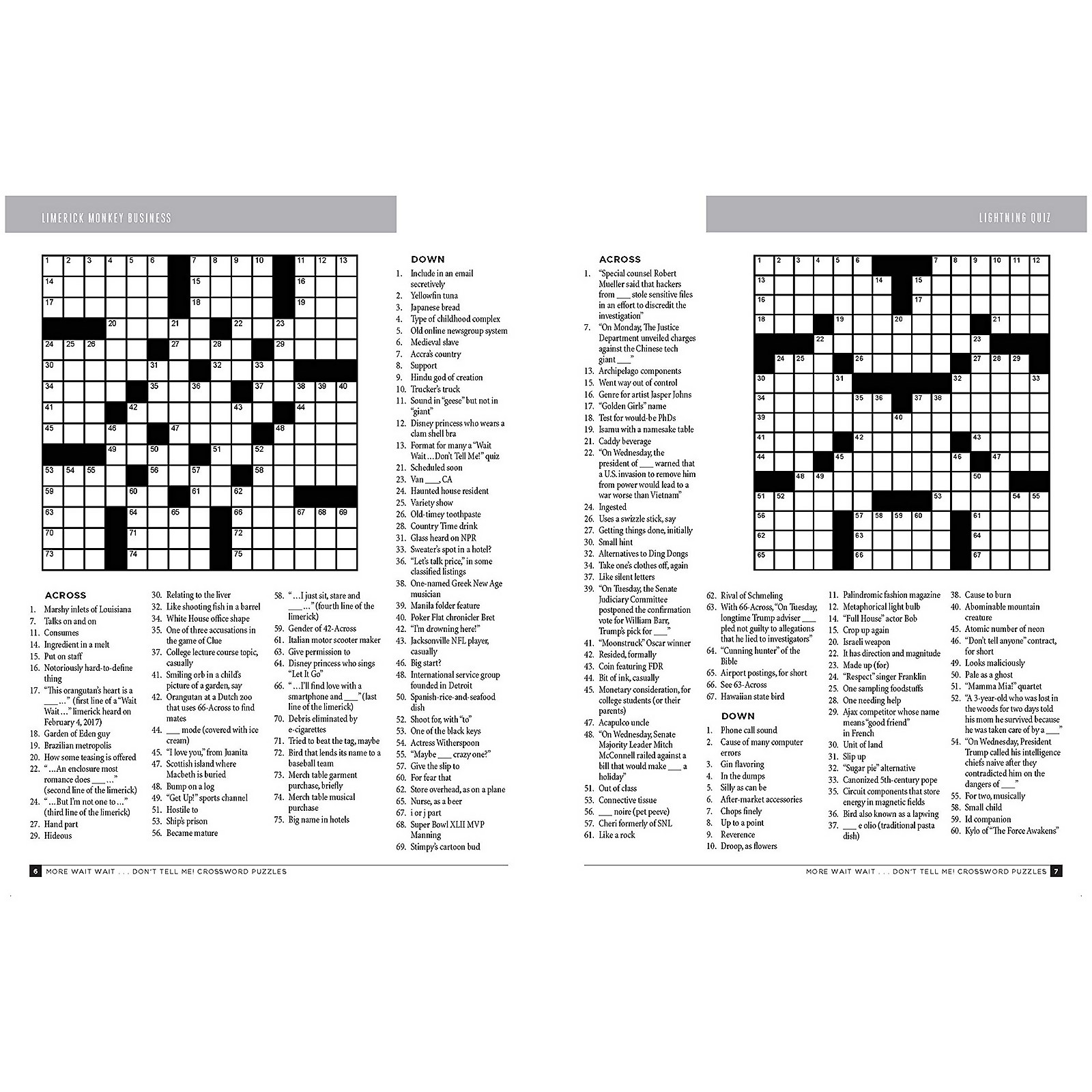 More Wait Wait Don't Tell Me! Crossword Puzzles| Herren, Damen