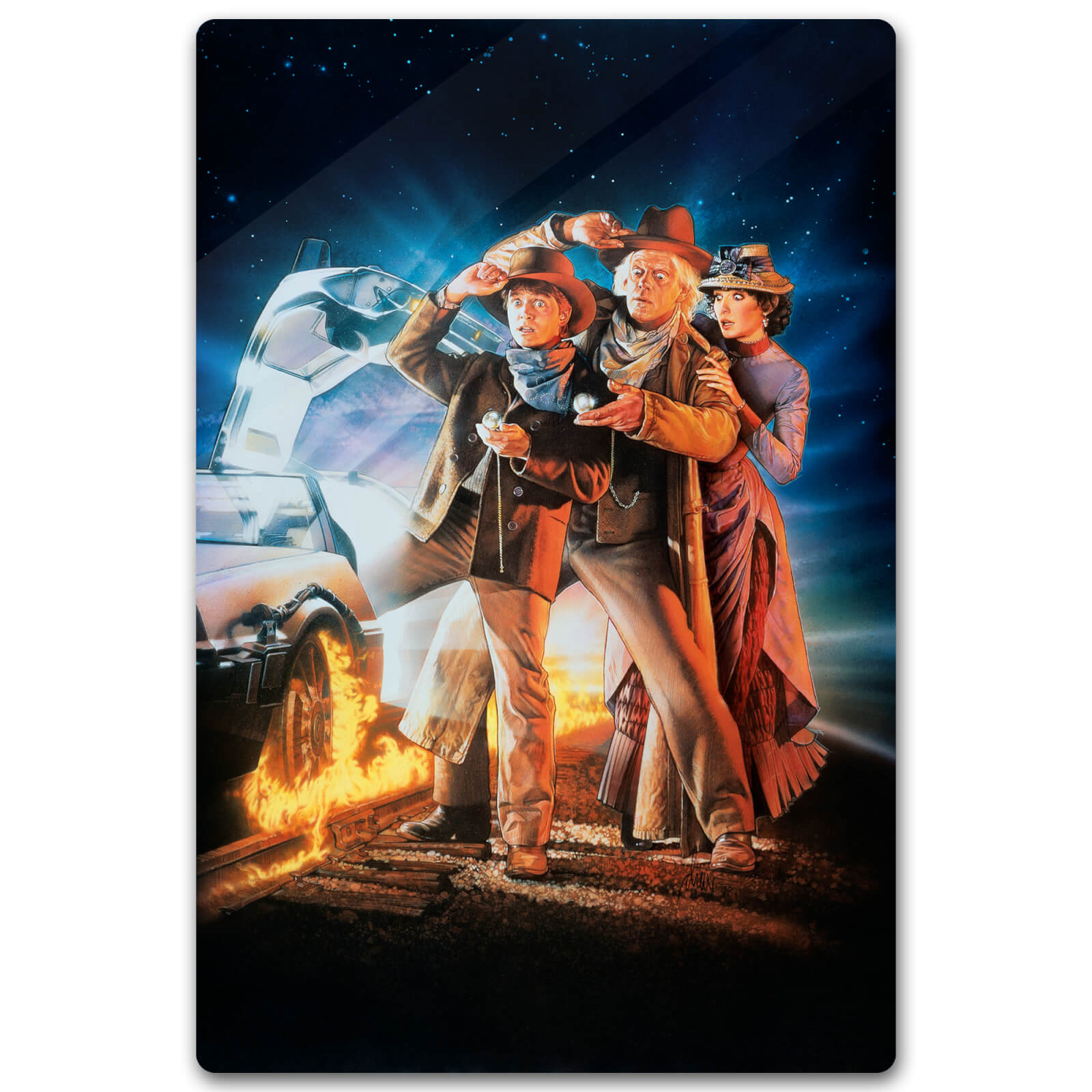 Zavvi Exclusive Limited Edition Back To The Future Part 3 Metal Poster - 40 X 60cm
