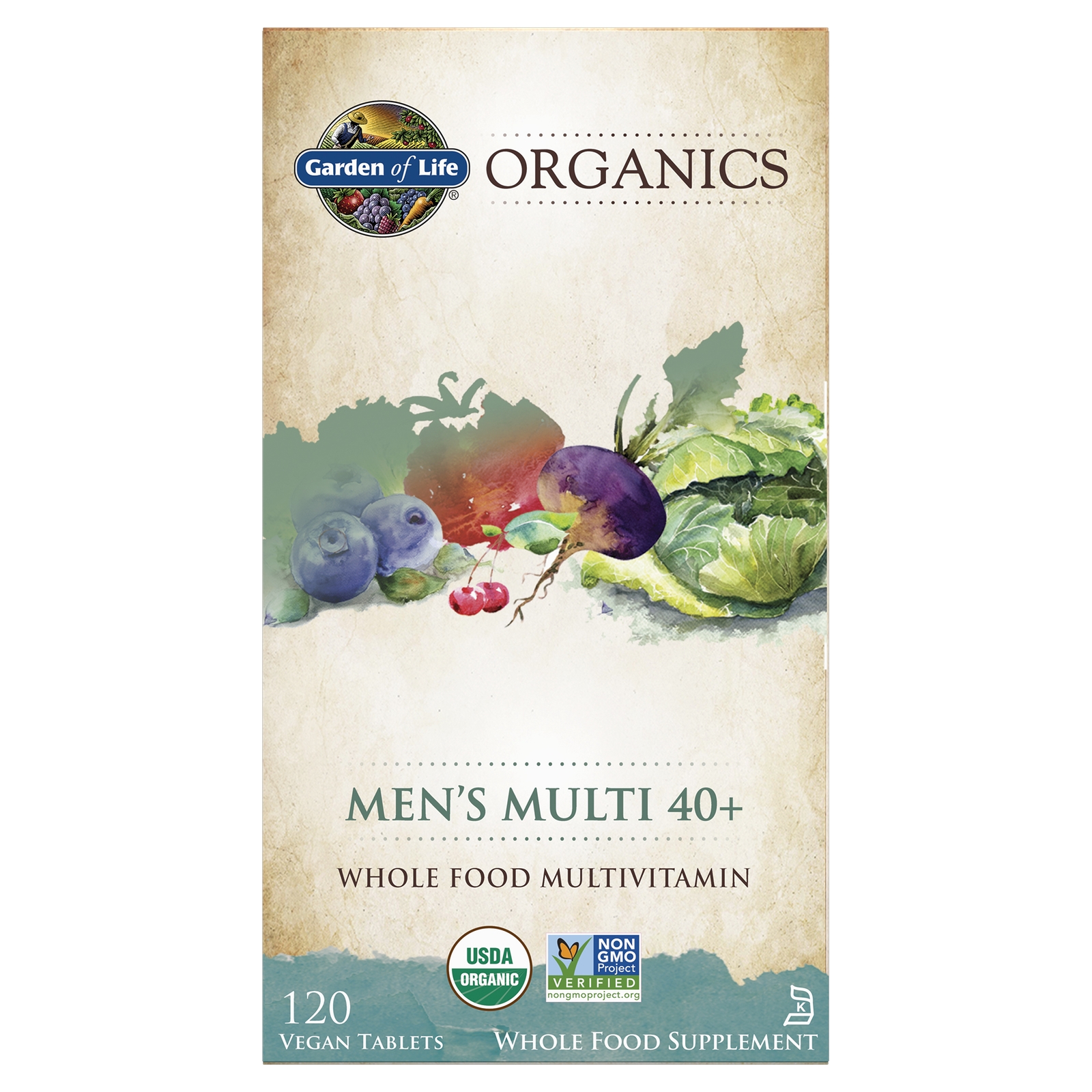 Image of Organics Integratore multivitaminico uomo 40+ - 120 compresse