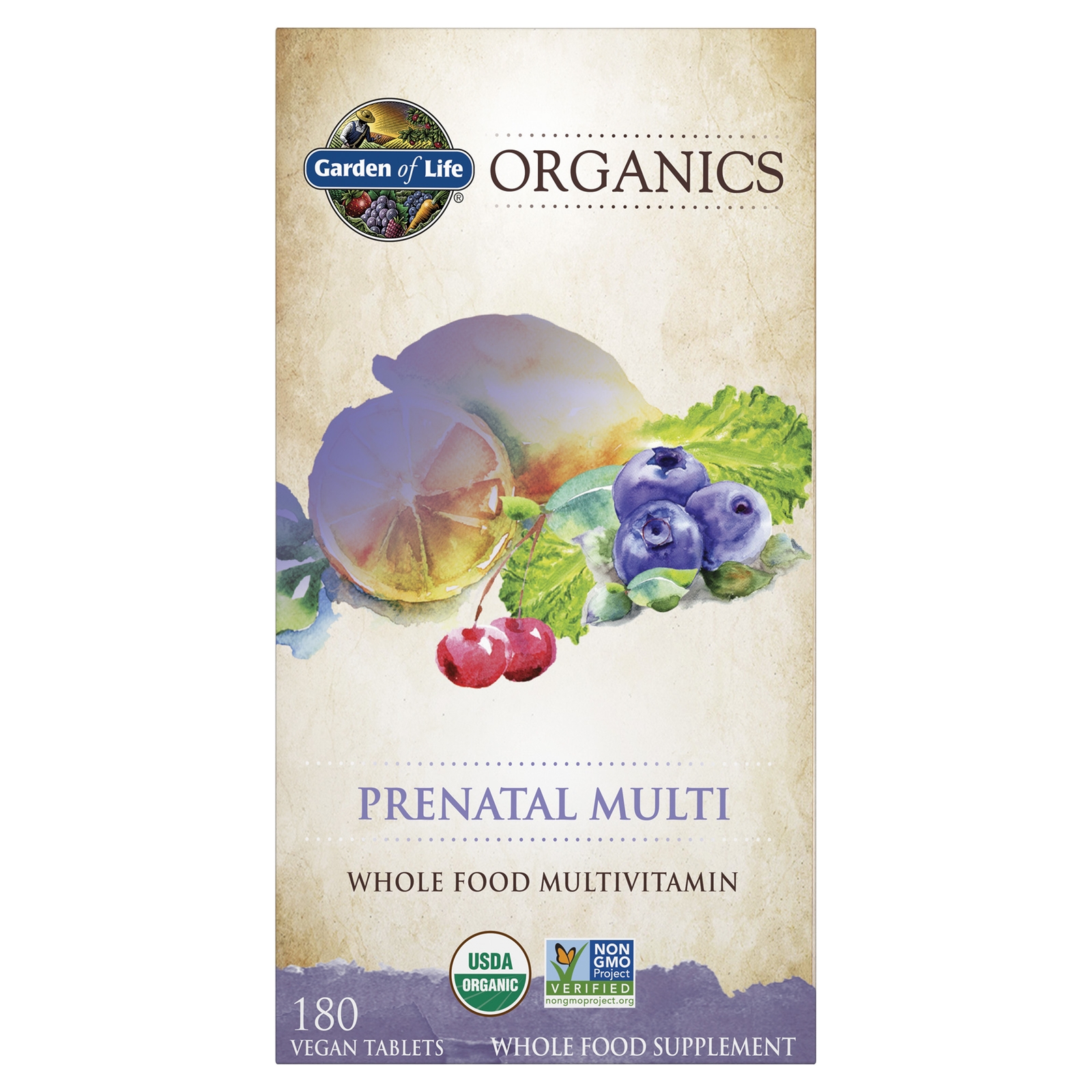 Comprimidos multivitaminas apoyo prenatal Organics - 180 comprimidos
