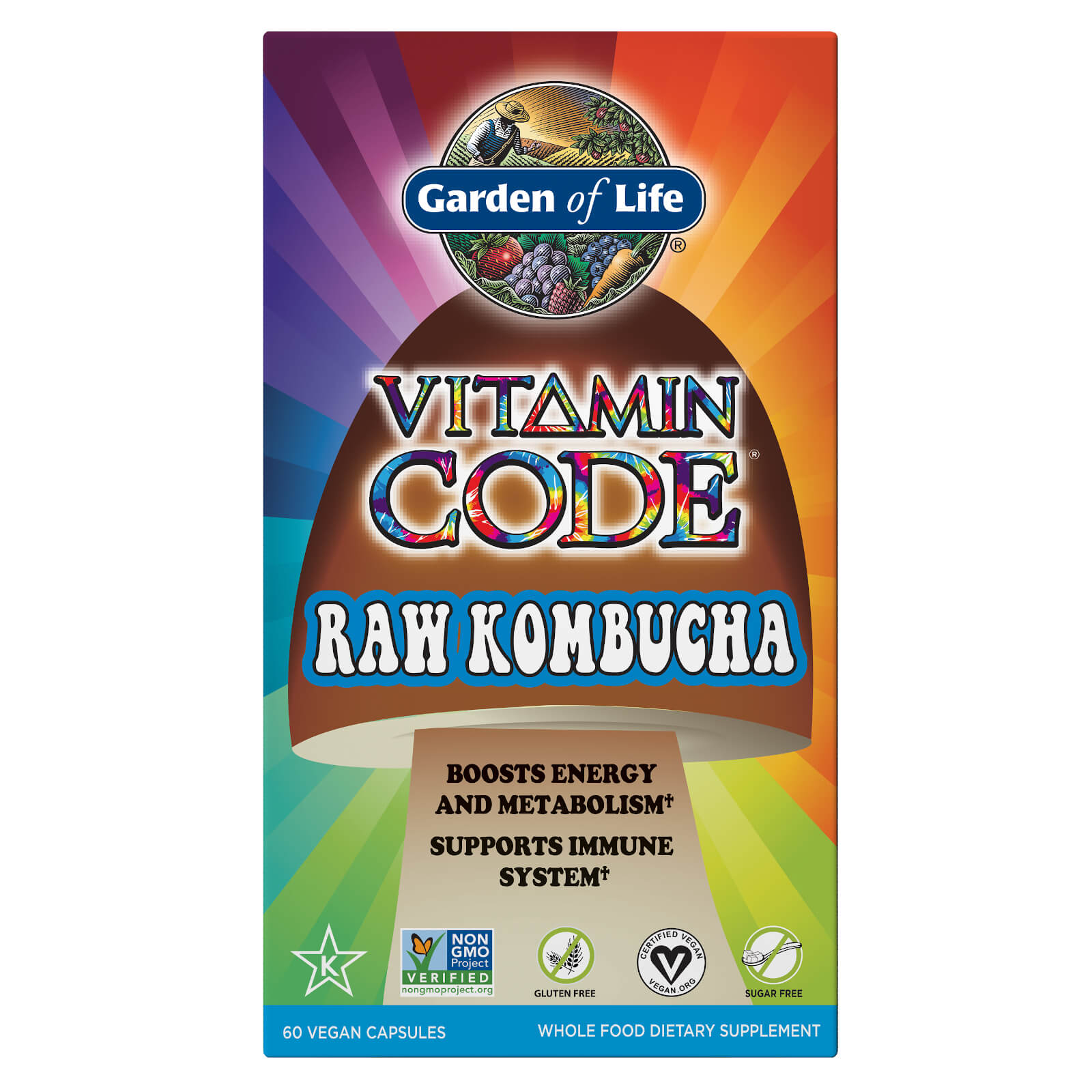 Vitamin Code Raw Kombucha - 60 cápsulas