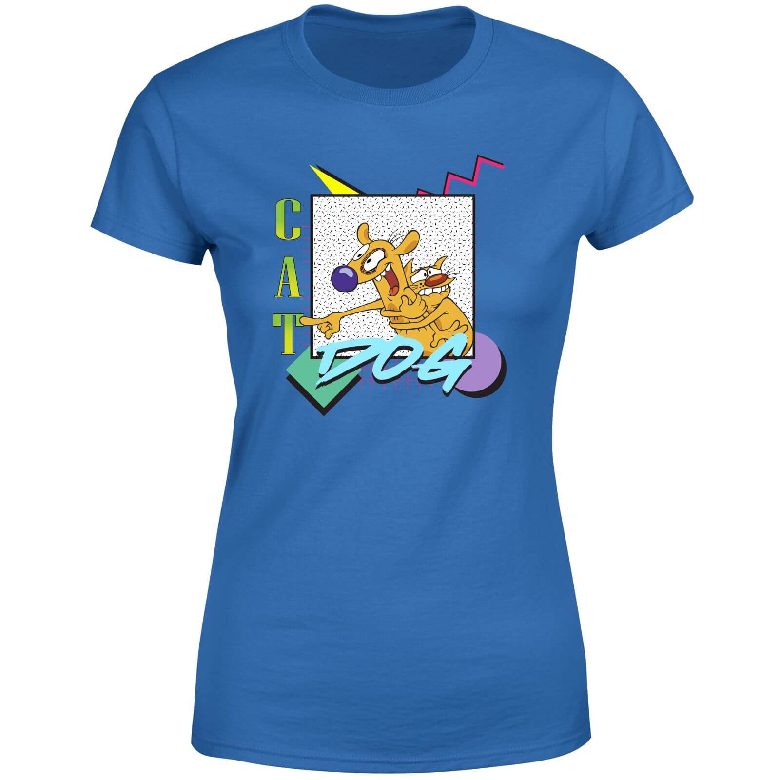 T-Shirt CatDog 90s Style - Blu - Donna - XXL - Royal Blue