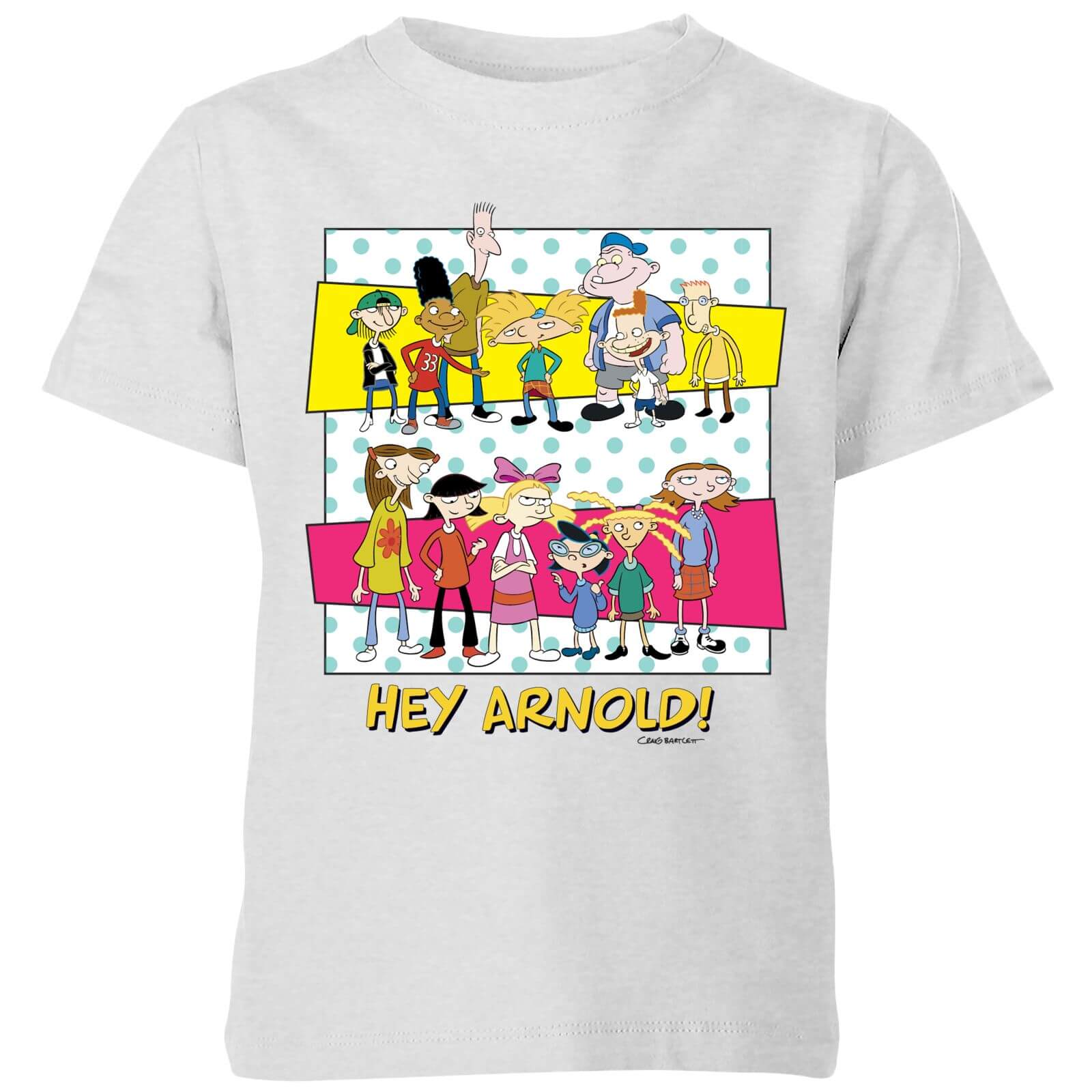 Hey Arnold Guys & Girls Kids' T-Shirt - Grey - 5-6 Years - Grey