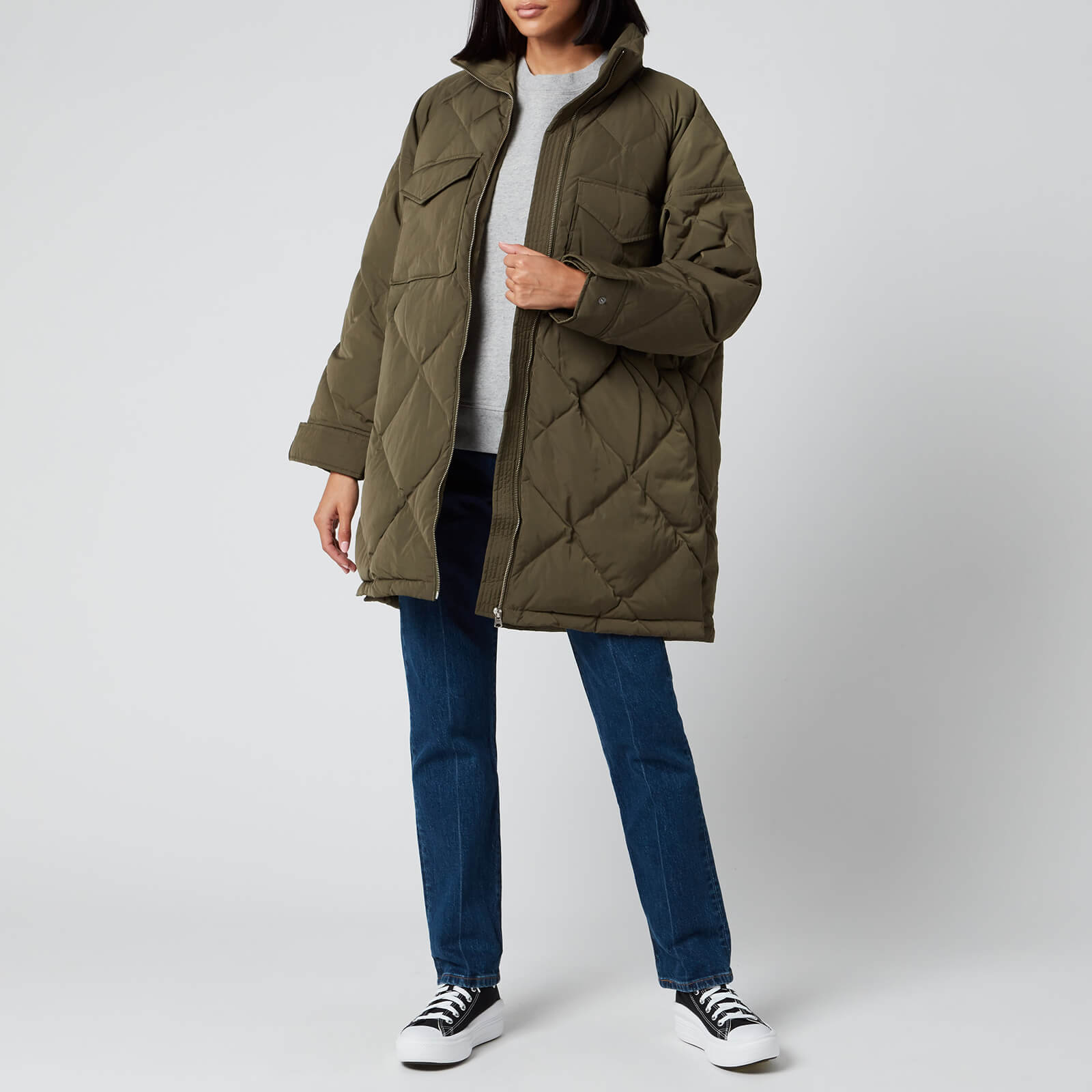 Diamond Quilt Puffer Jacket 
