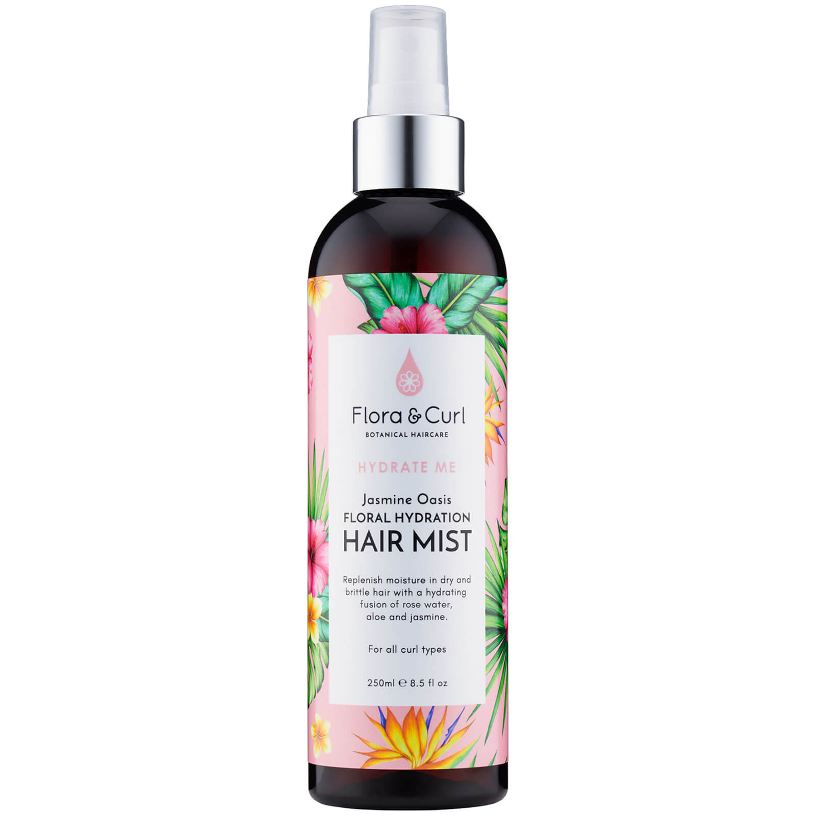 Photos - Hair Product Flora & Curl Jasmine Oasis Hydrating Hair Mist 250ml FC001