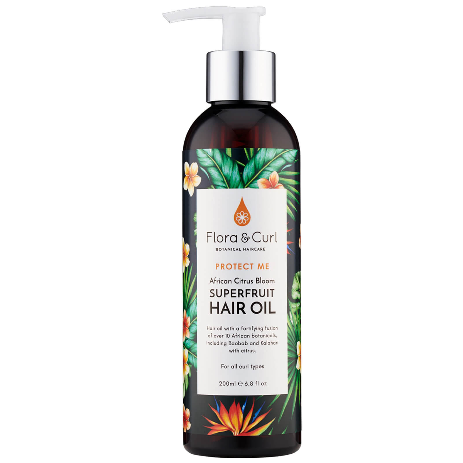 Image of Flora & Curl African Citrus Superfruit Hair Oil 200ml