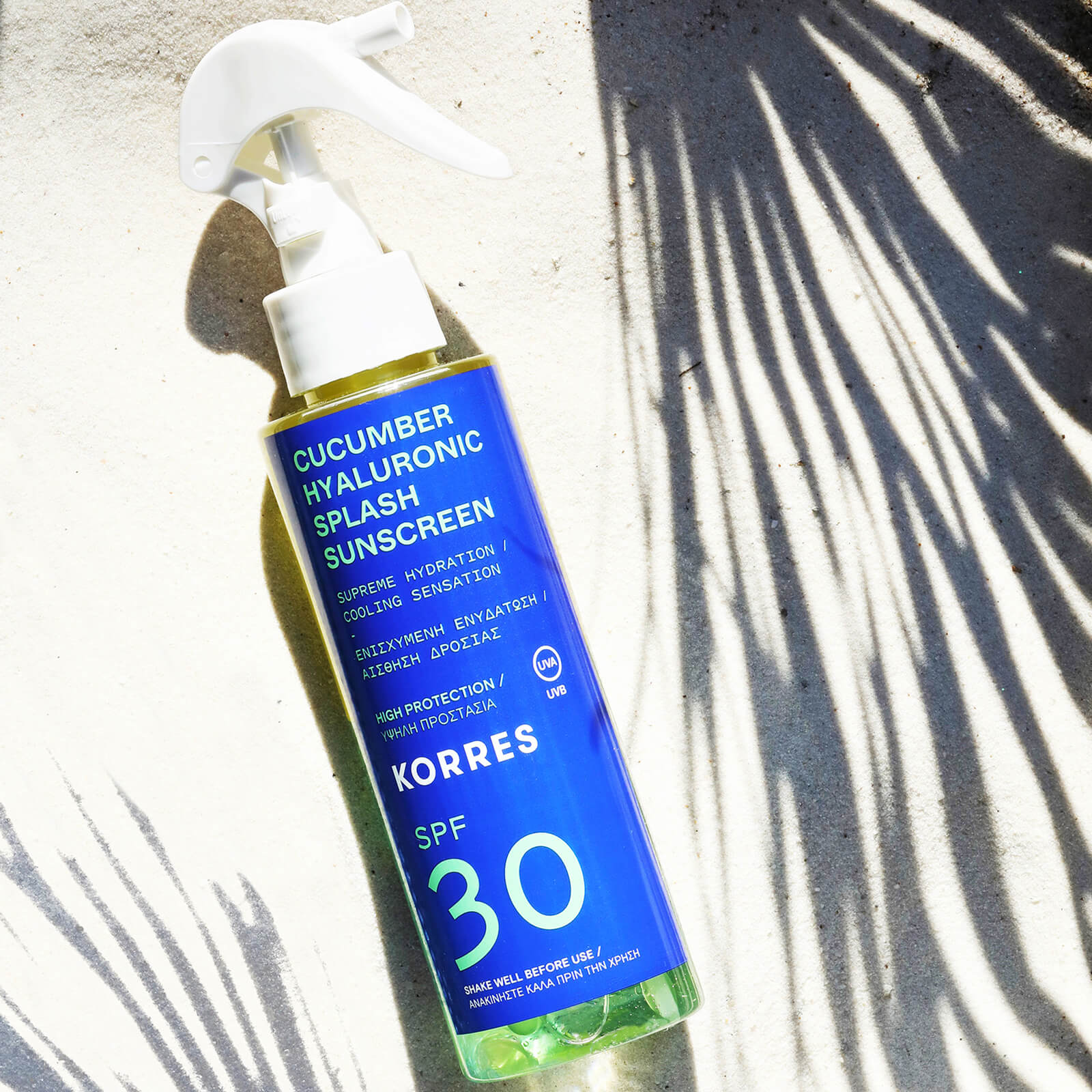KORRES Cucumber Hyaluronic SPF30 Splash Sunscreen 150ml