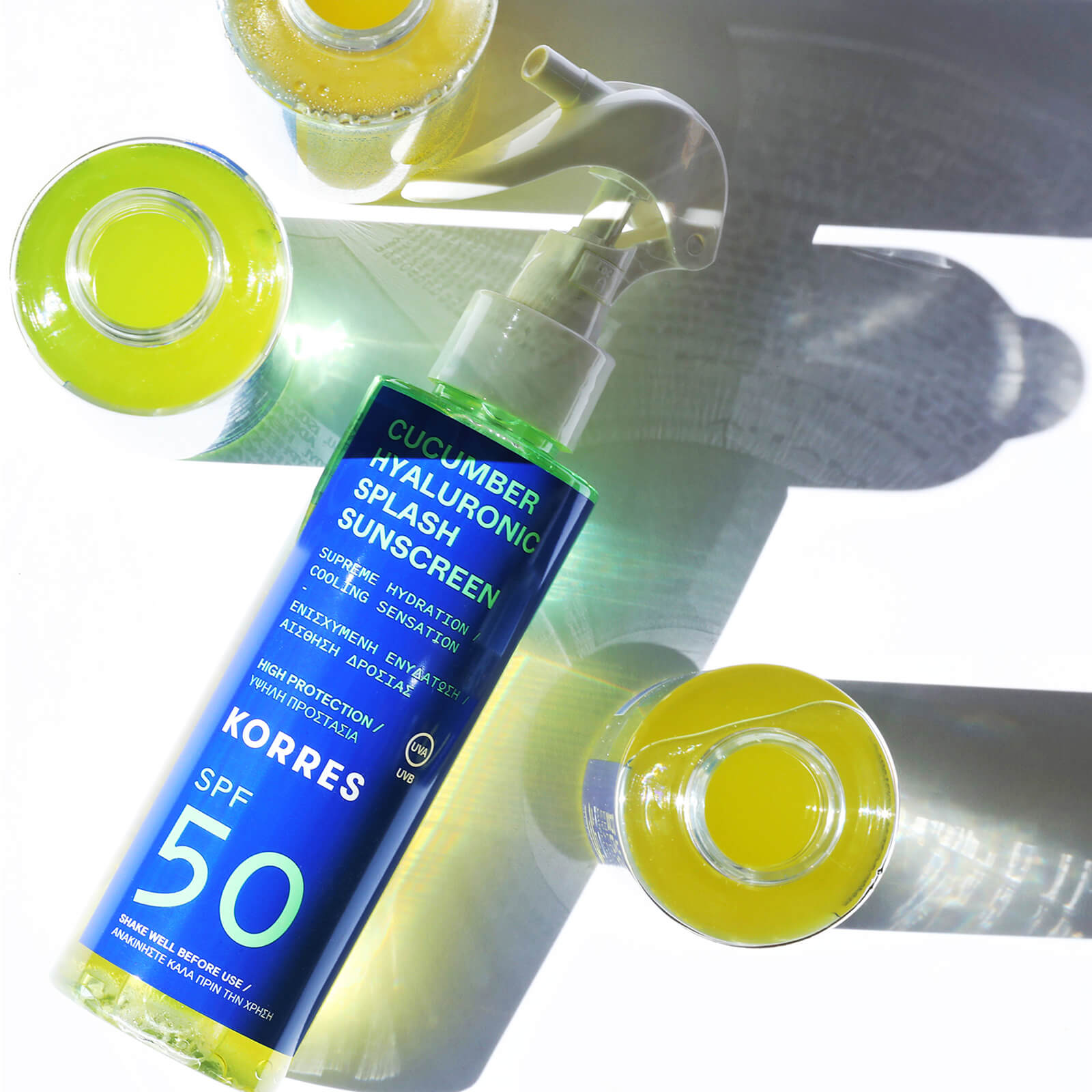 KORRES Cucumber Hyaluronic SPF50 Splash Sunscreen 150ml