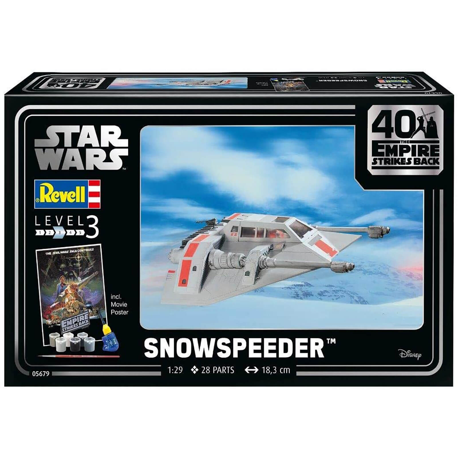 Revell Gift Set - Snowspeeder (The Empire Strikes Back 40th Anniversary) Model (Scale 1:29)