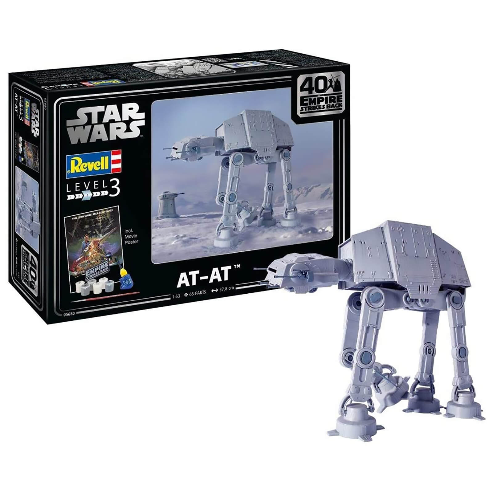 Revell Gift Set - AT-AT (The Empire Strikes Back 40th Anniversary) Model (Scale 1:53)