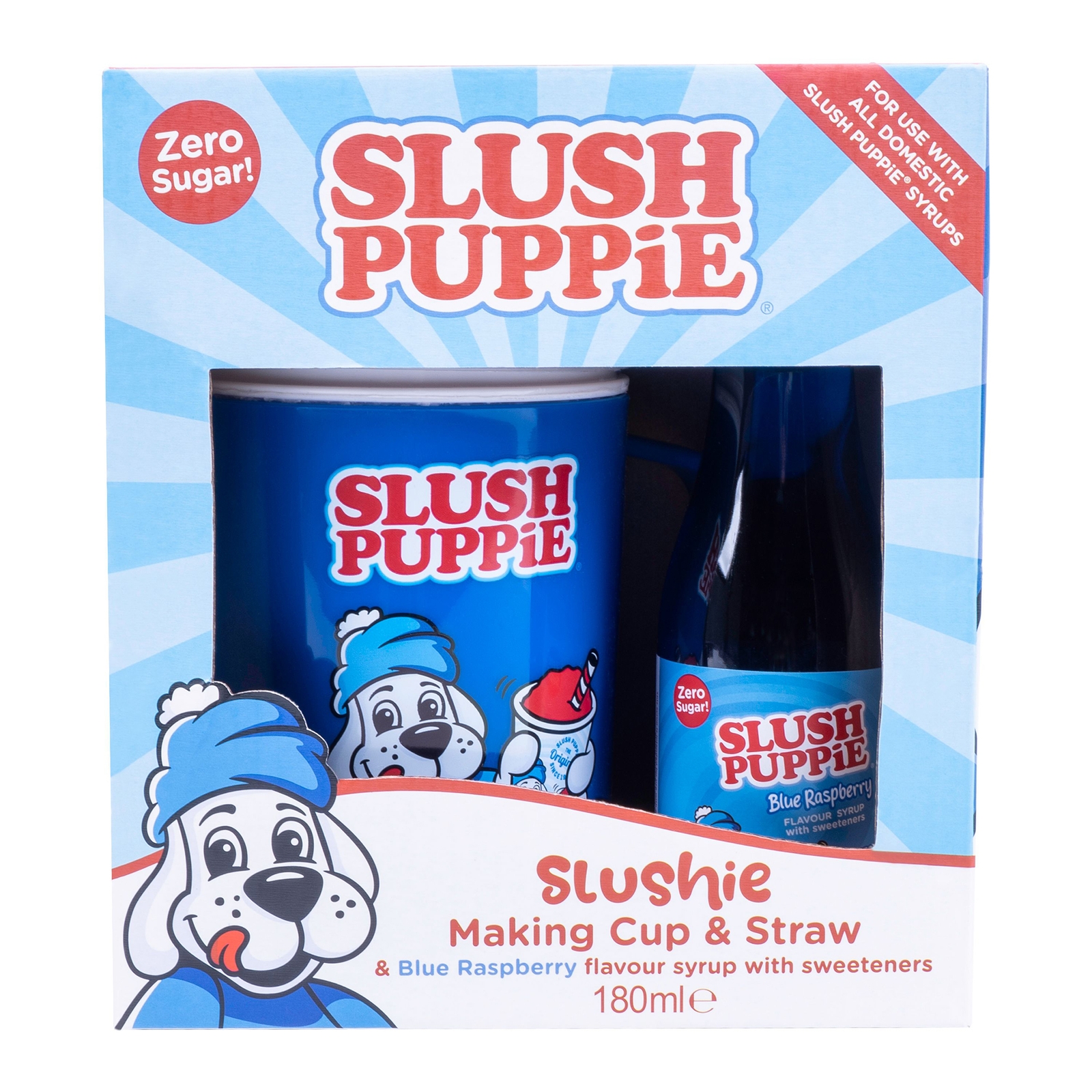 Image of Slush Puppie Making Cup & Zero Blueberry Syrup Set