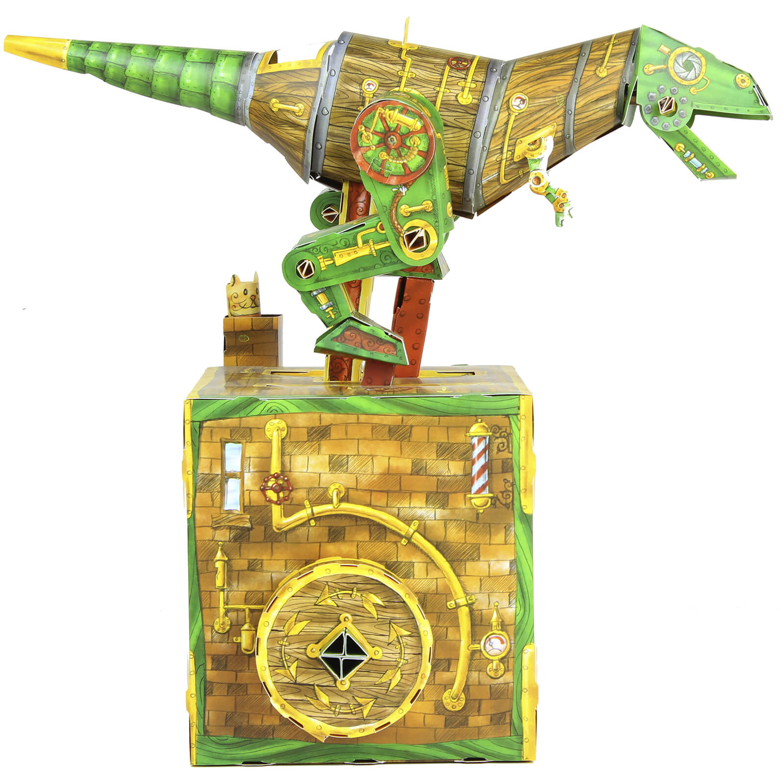 Totally Glueless Magnificent Dinosaur Machine Card Model