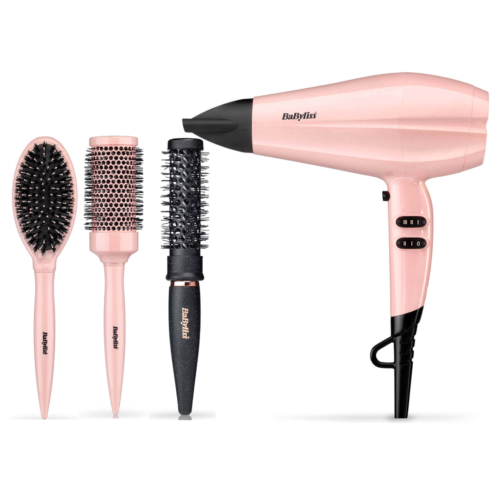 BaByliss Rose Blush Dryer Bundle