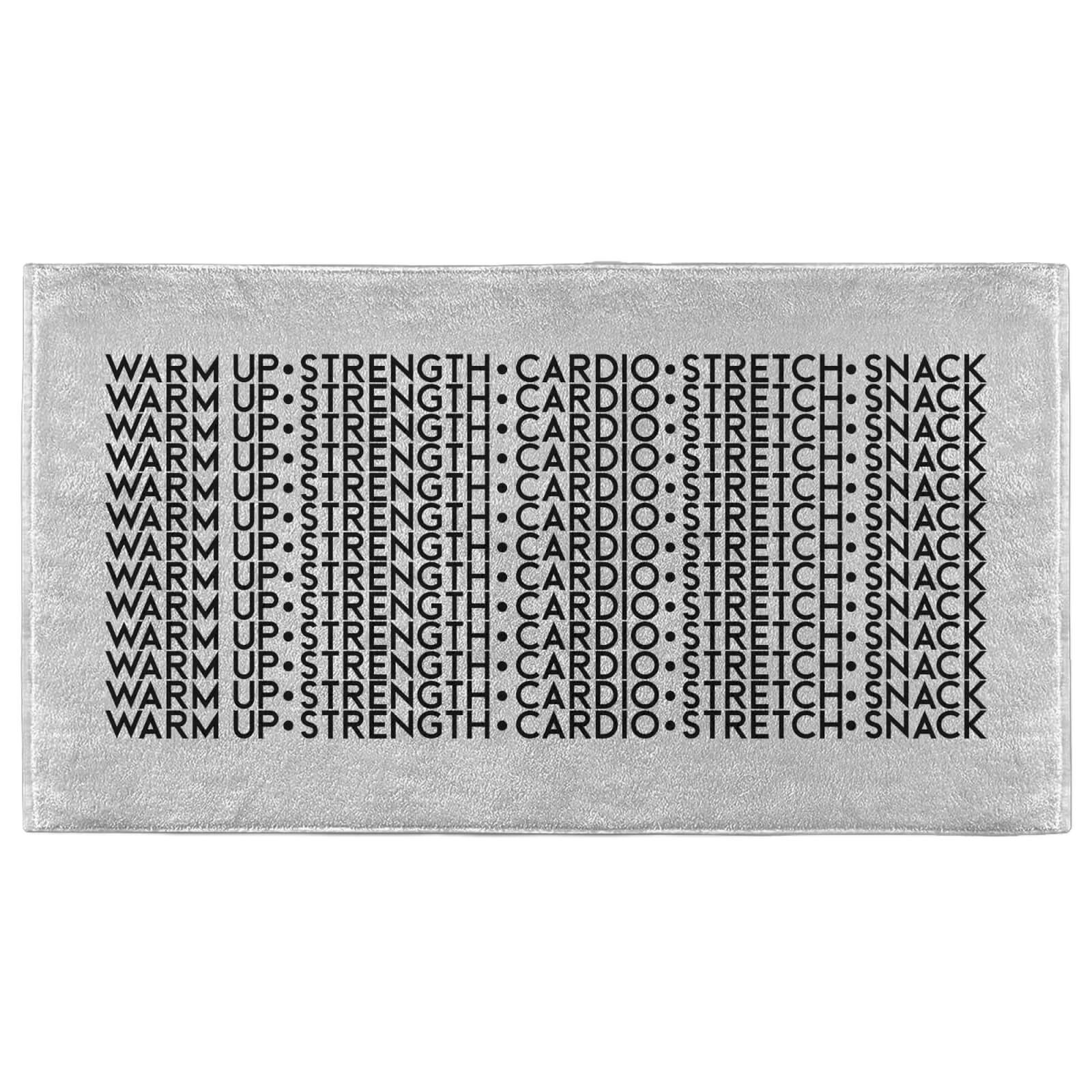 Warm Up Strength Cardio Stretch Snack Fitness Towel