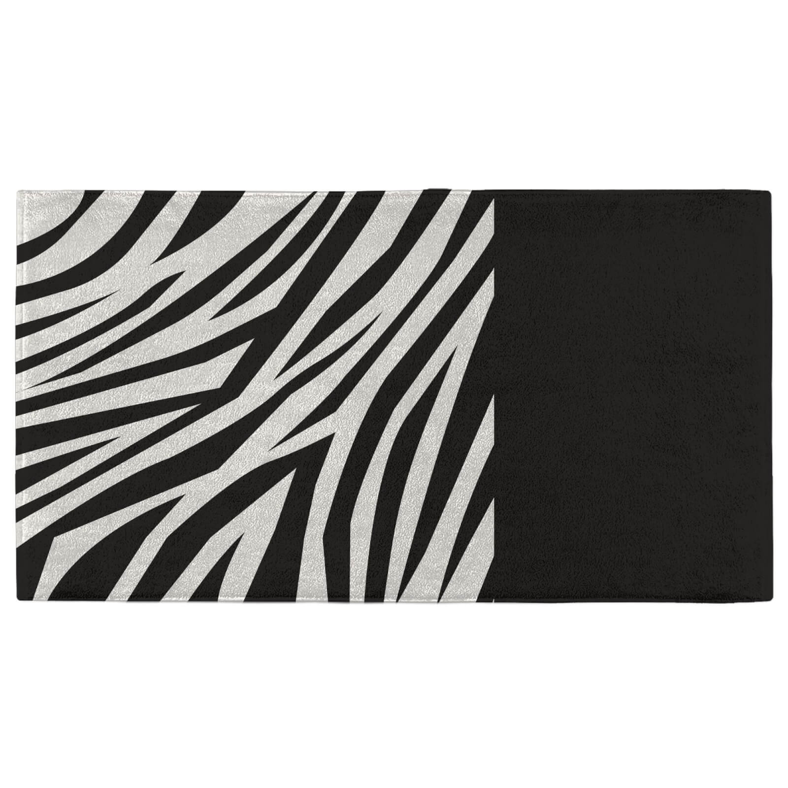 Zebra Print Monochrome Fitness Towel