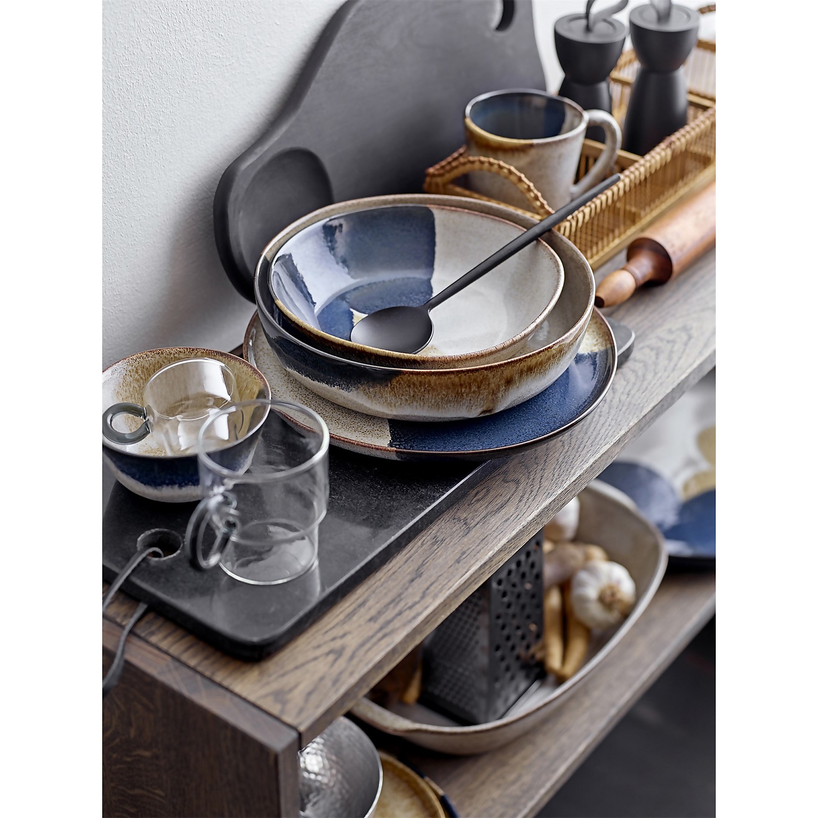 Bloomingville - Black Salad Servers Black Steel