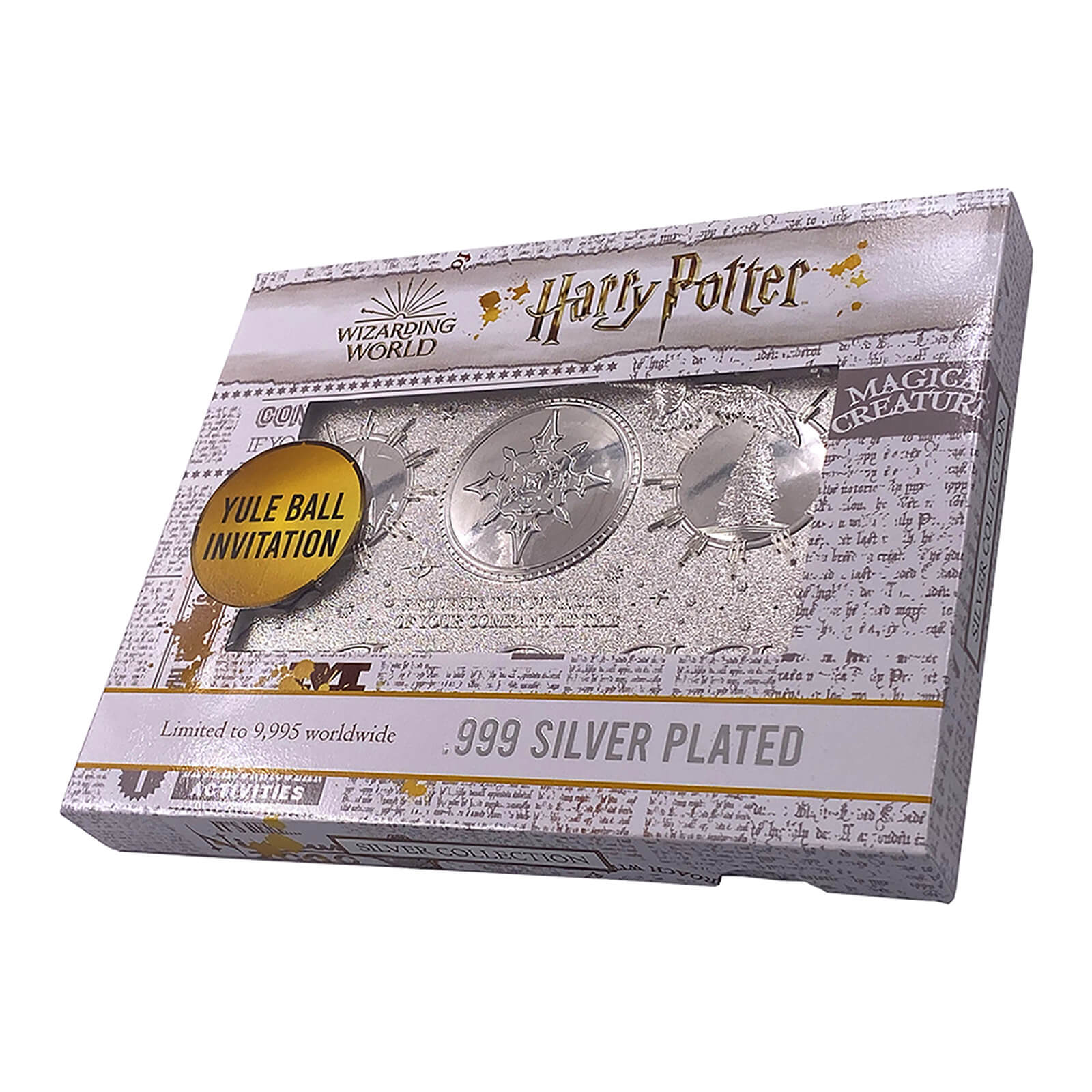Harry Potter 24K Silver Plated Yule Ball Ticket Limited Edition Replica