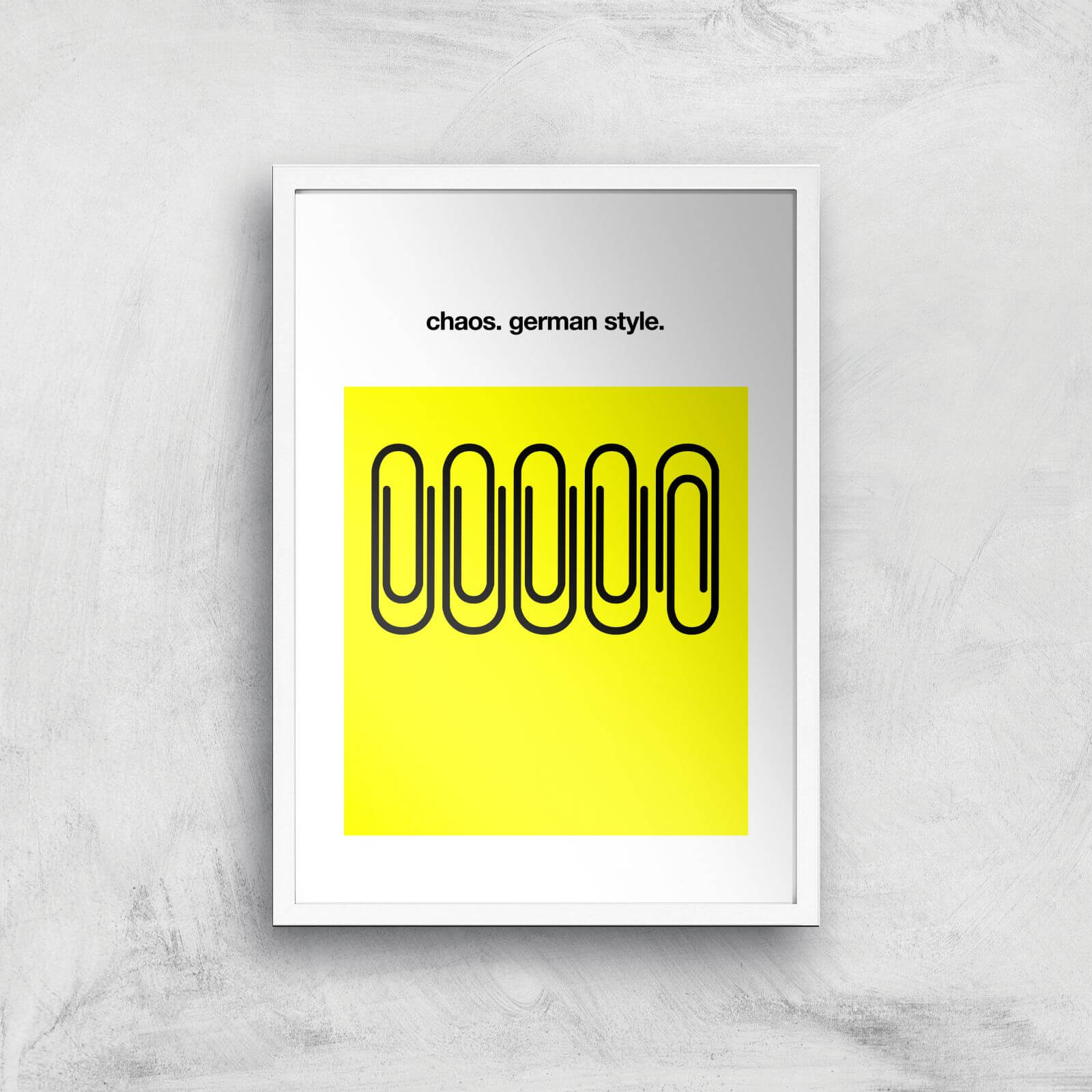 Kubistika German Chaos Giclee Art Print - A2 - White Frame