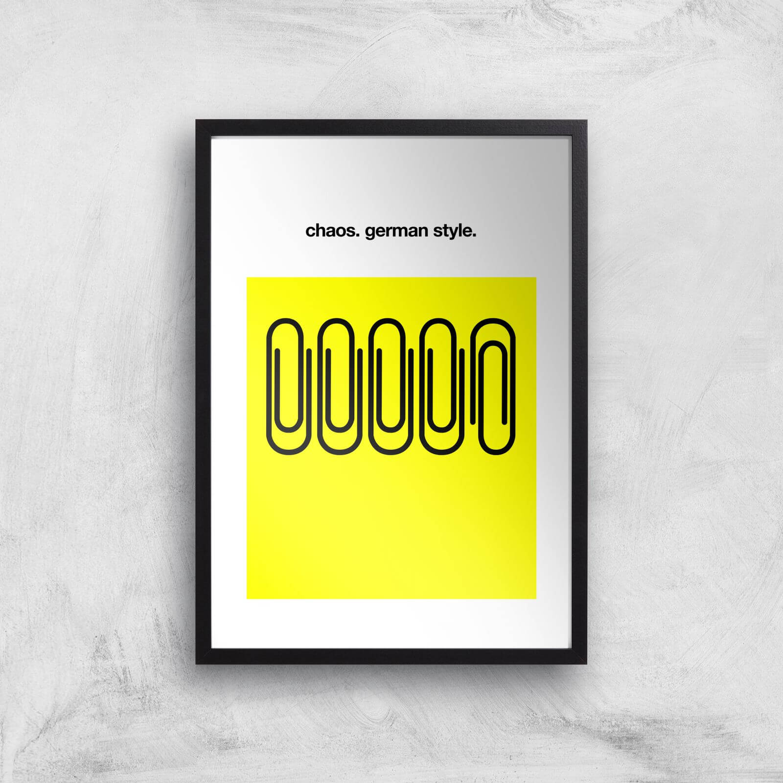 Kubistika German Chaos Giclee Art Print - A2 - Black Frame