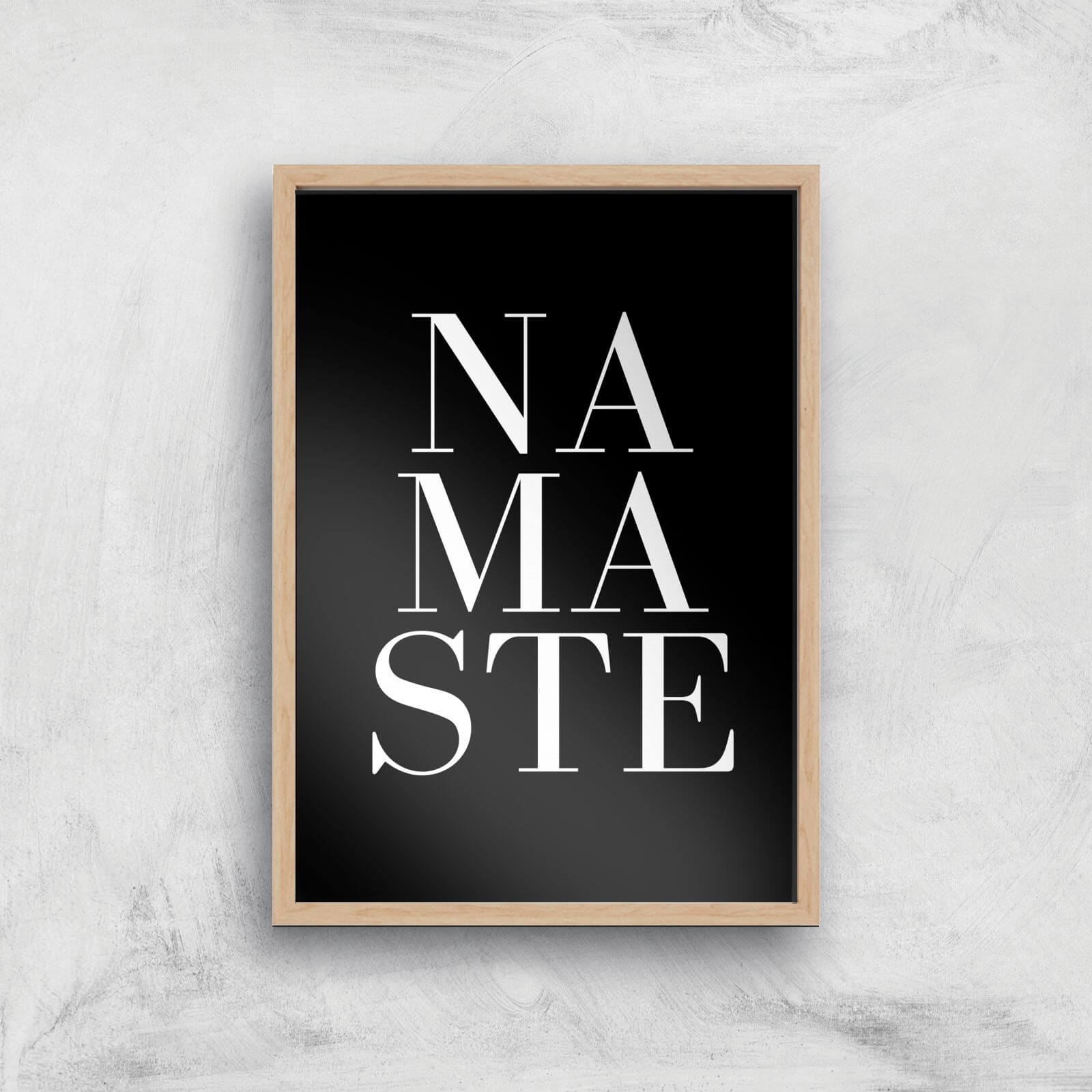 Kubistika Namaste Giclee Art Print - A4 - Wooden Frame
