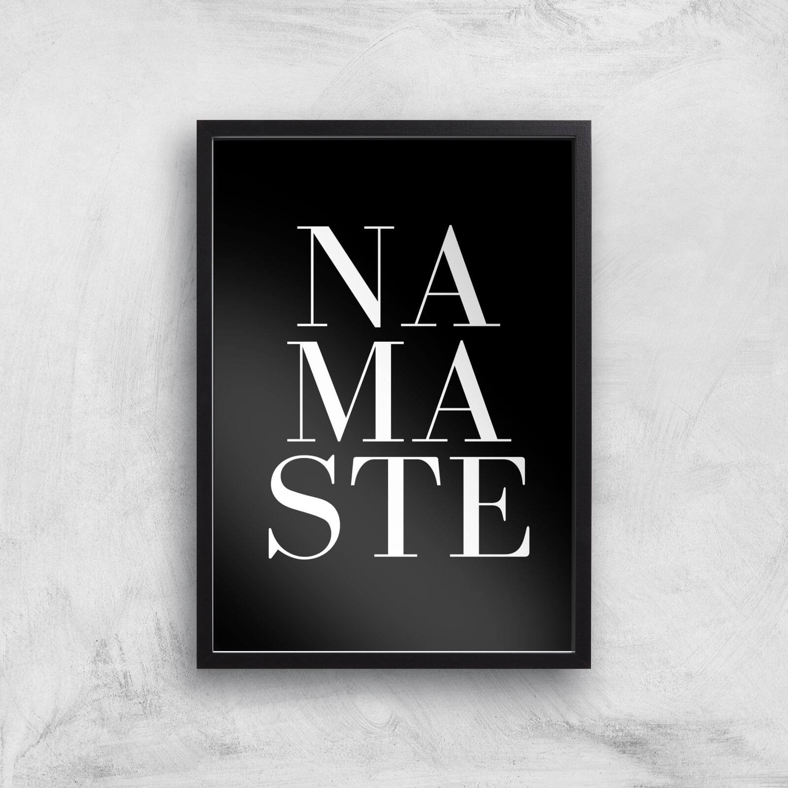 Kubistika Namaste Giclee Art Print - A3 - Black Frame