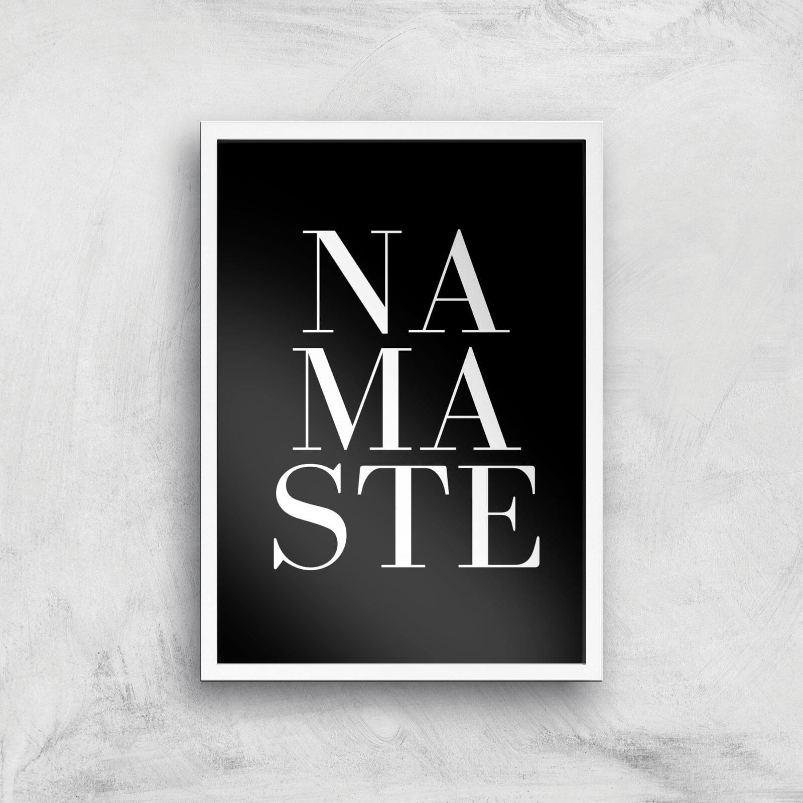Kubistika Namaste Giclee Art Print - A2 - White Frame