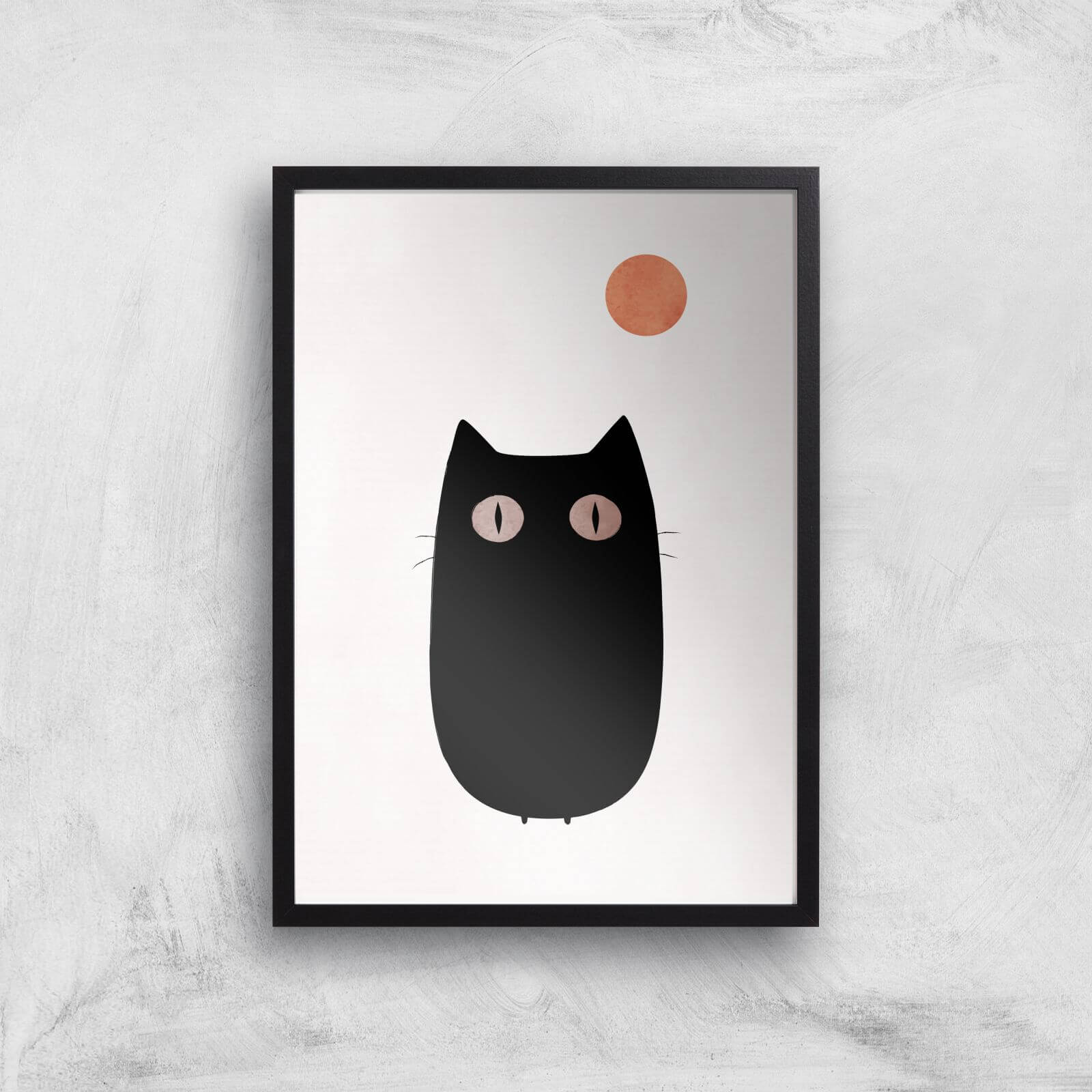 Kubistika The Cat Giclee Art Print - A3 - Black Frame
