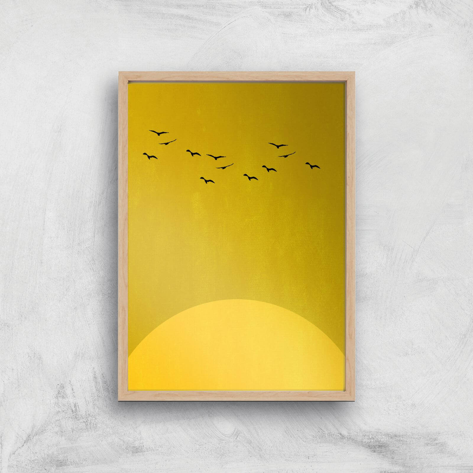 Kubistika Sun Dance Giclee Art Print - A3 - Wooden Frame