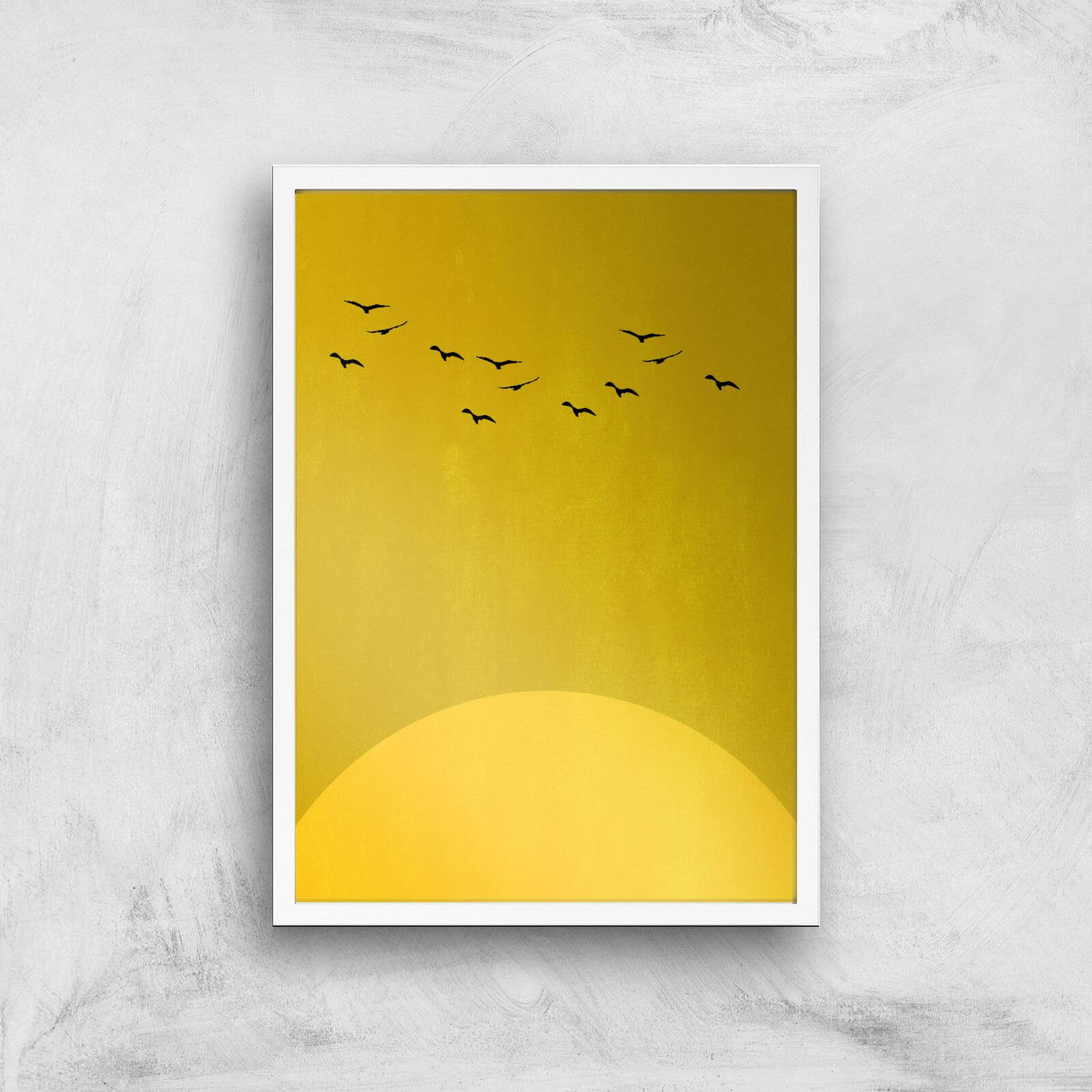 Kubistika Sun Dance Giclee Art Print - A3 - White Frame