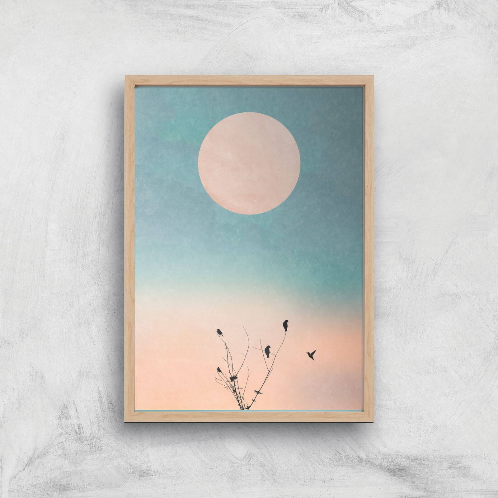 Kubistika Waking Up Warm Giclee Art Print - A3 - Wooden Frame