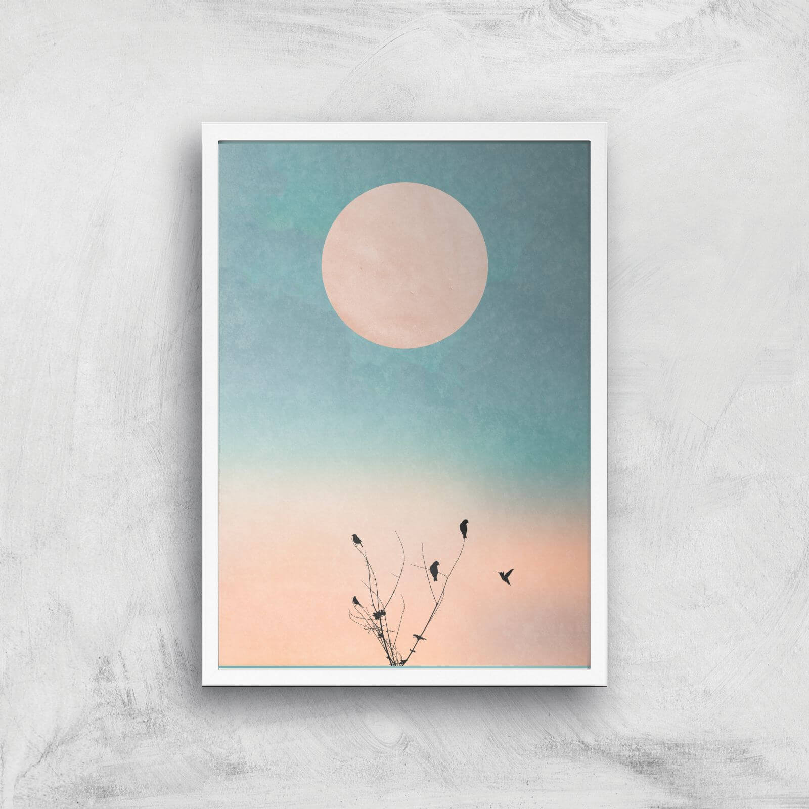 Kubistika Waking Up Warm Giclee Art Print - A2 - White Frame