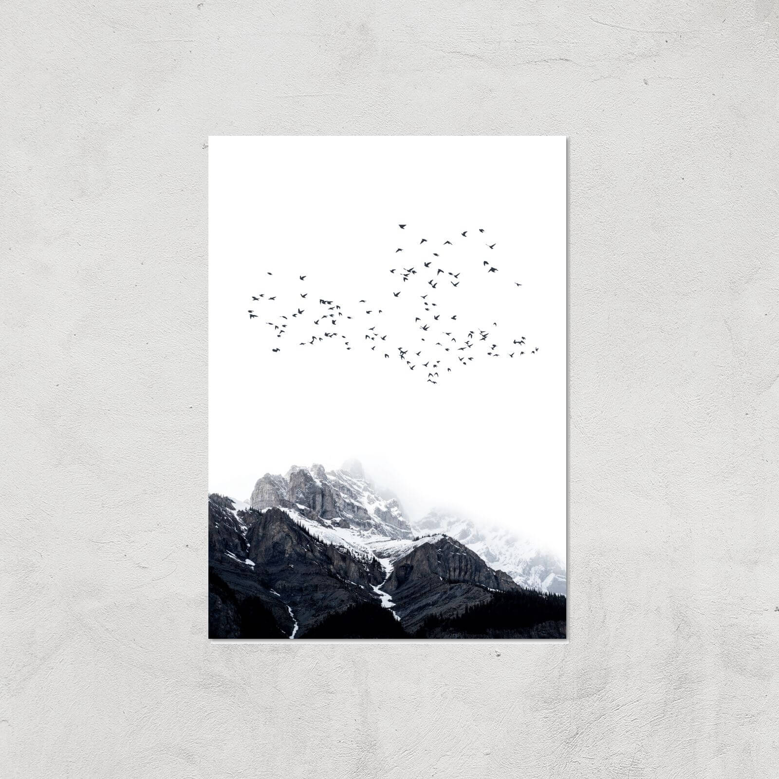 Kubistika The Mountains Giclee Art Print - A4 - Print Only