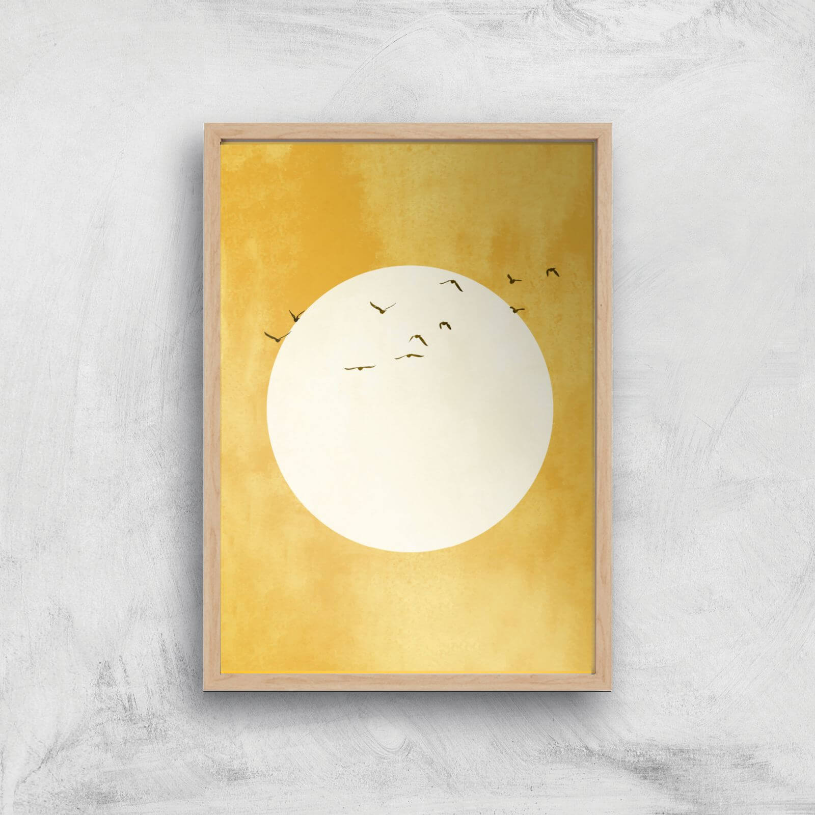 Kubistika Eternal Sunshine Giclee Art Print - A4 - Wooden Frame