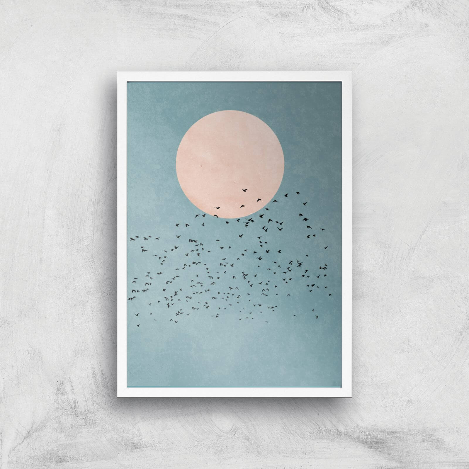 Kubistika Fly Away Giclee Art Print - A3 - White Frame