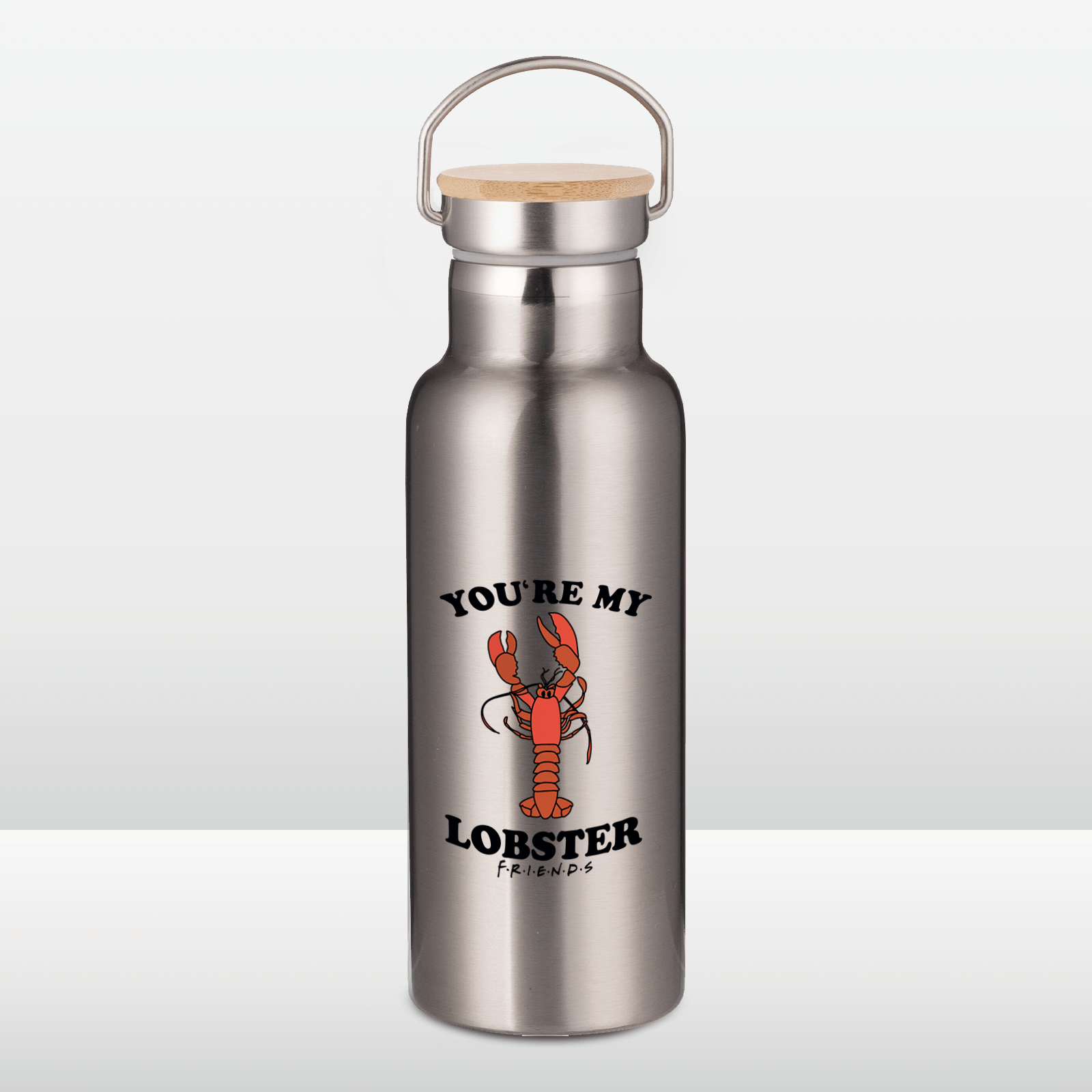 Friends You're My Lobster Portable Insulated Water Bottle - Steel