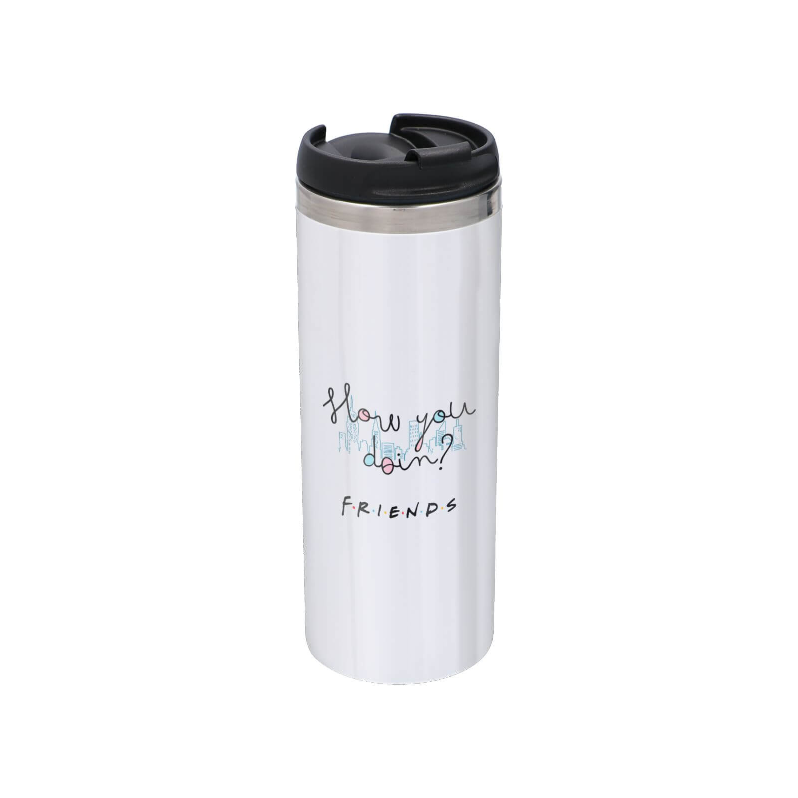 

Friends How You Doin Stainless Steel Thermo Travel Mug - Metallic Finish